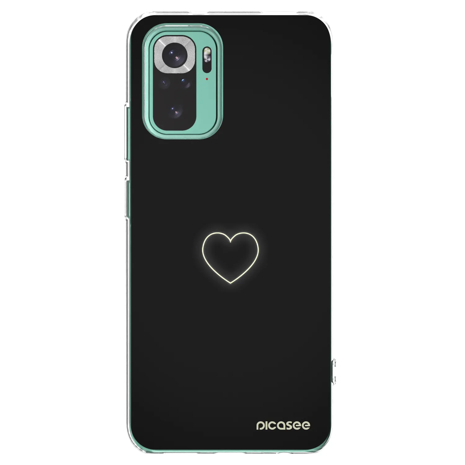 Picasee silikonowe przeźroczyste etui na Xiaomi Redmi Note 10 Pro - Heart