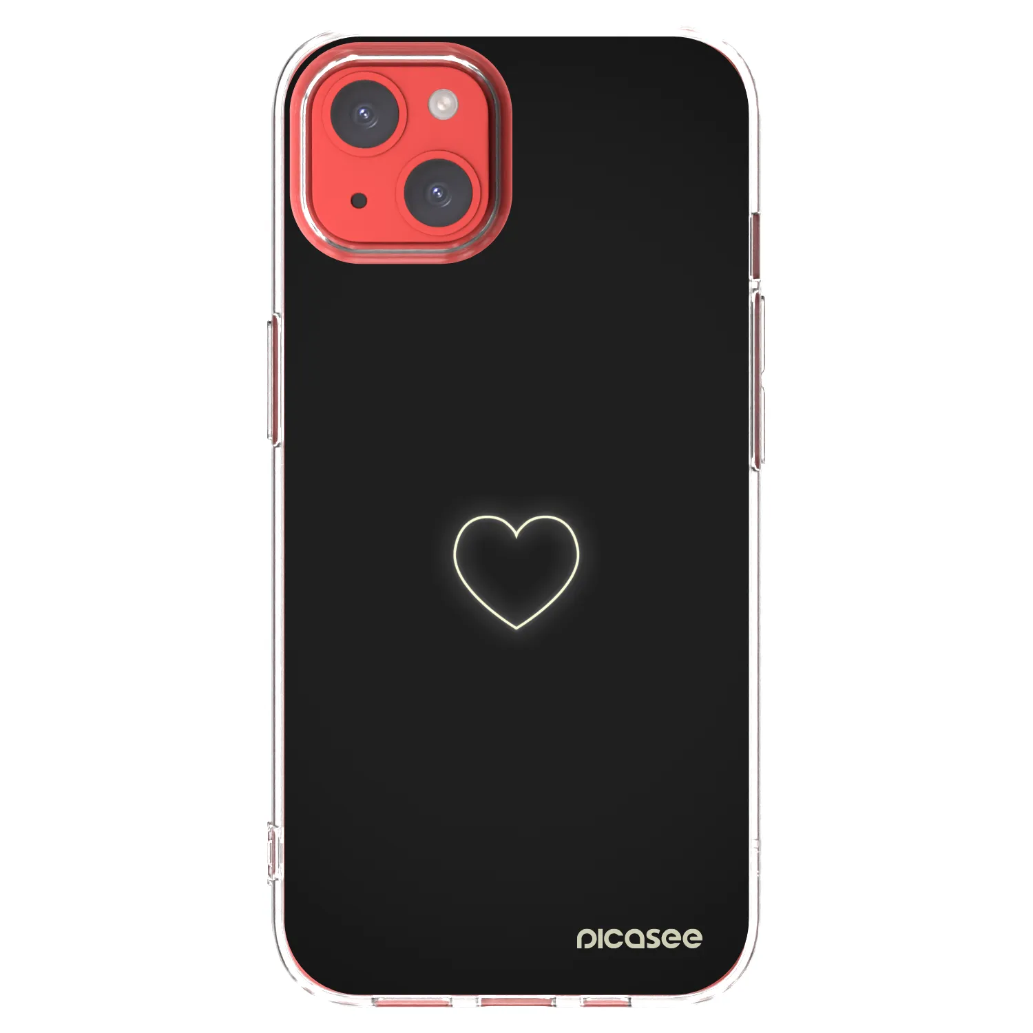 Picasee silikonowe przeźroczyste etui na Apple iPhone 13 - Heart