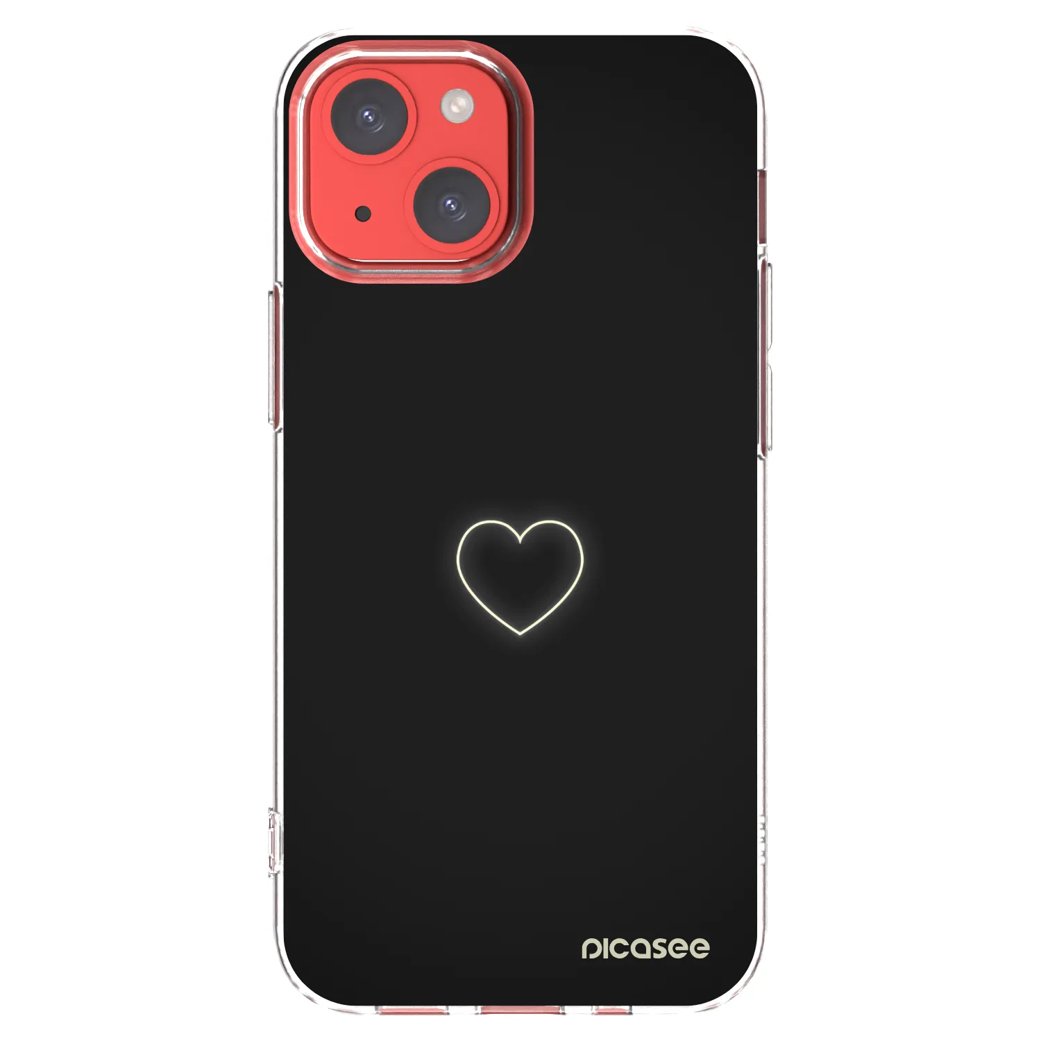 Picasee silikonowe przeźroczyste etui na Apple iPhone 13 mini - Heart
