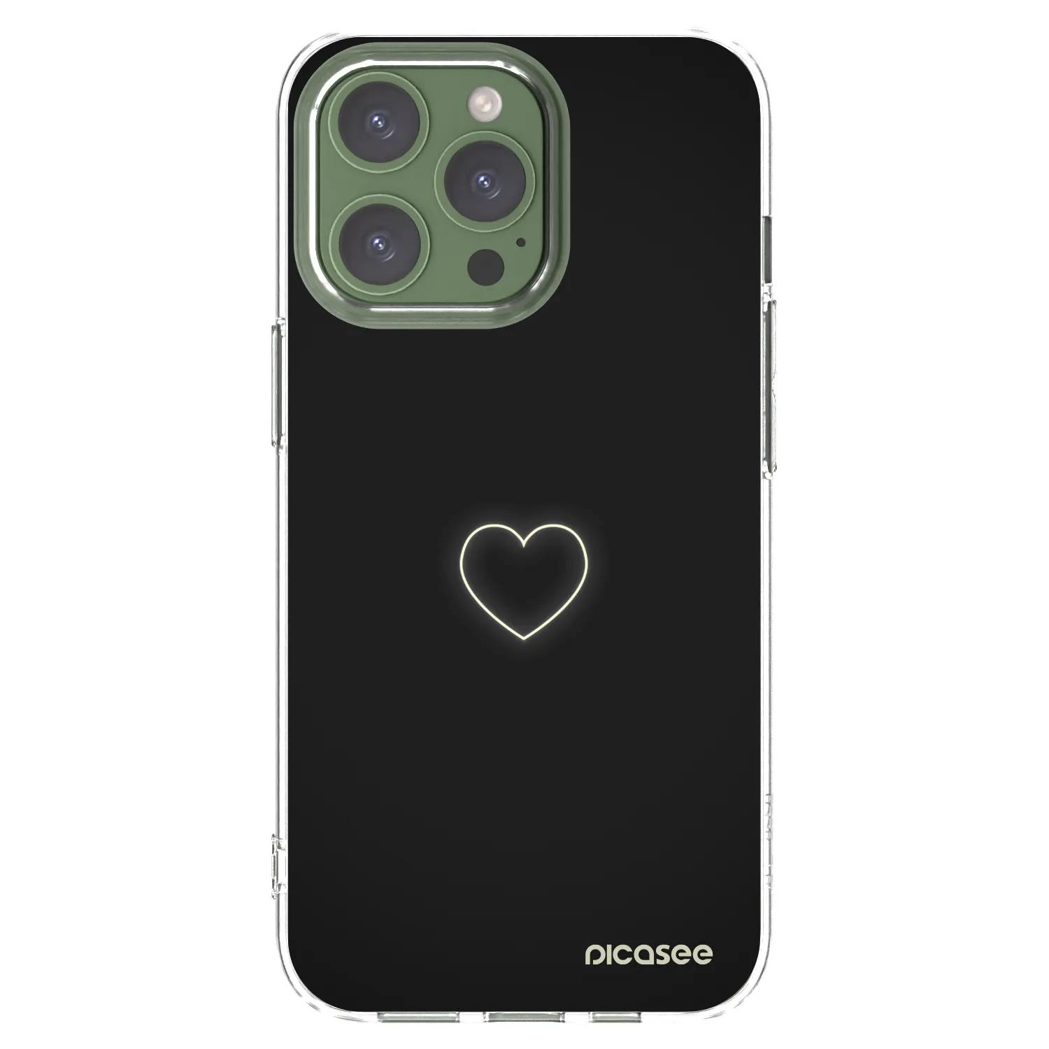 Picasee silikonowe przeźroczyste etui na Apple iPhone 13 Pro - Heart