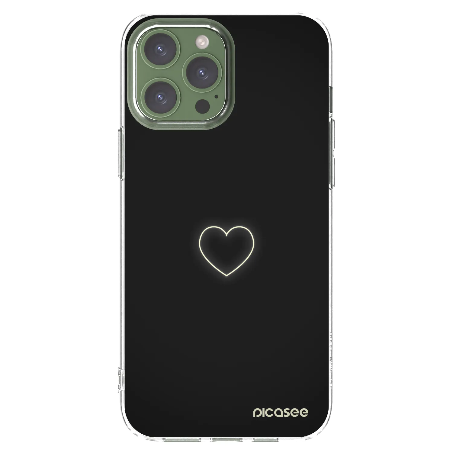 Picasee silikonowe przeźroczyste etui na Apple iPhone 13 Pro Max - Heart