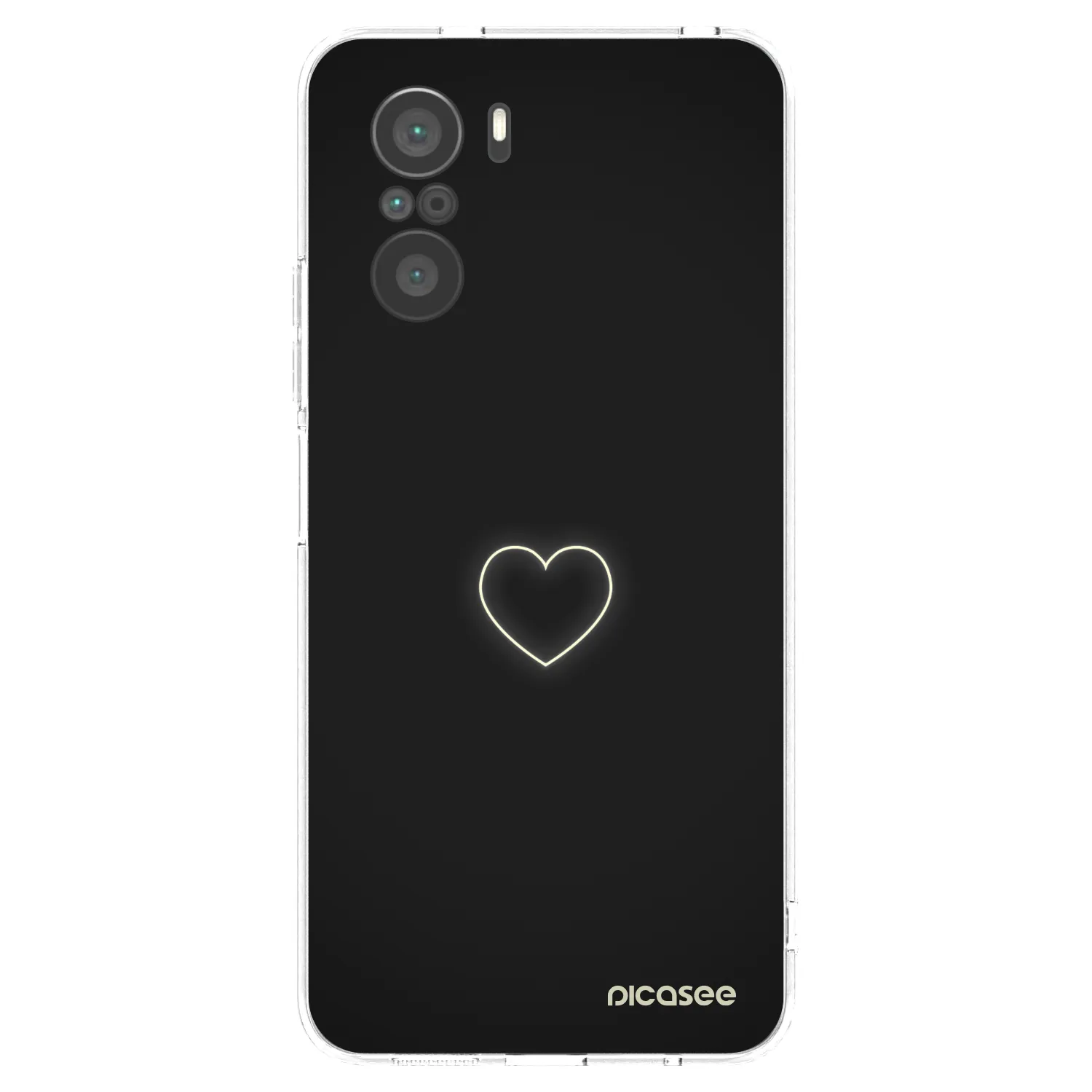 Picasee silikonowe przeźroczyste etui na Xiaomi Poco F3 - Heart