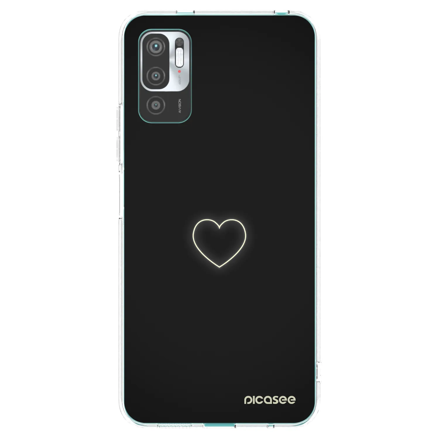 Picasee silikonowe przeźroczyste etui na Xiaomi Redmi Note 10 5G - Heart