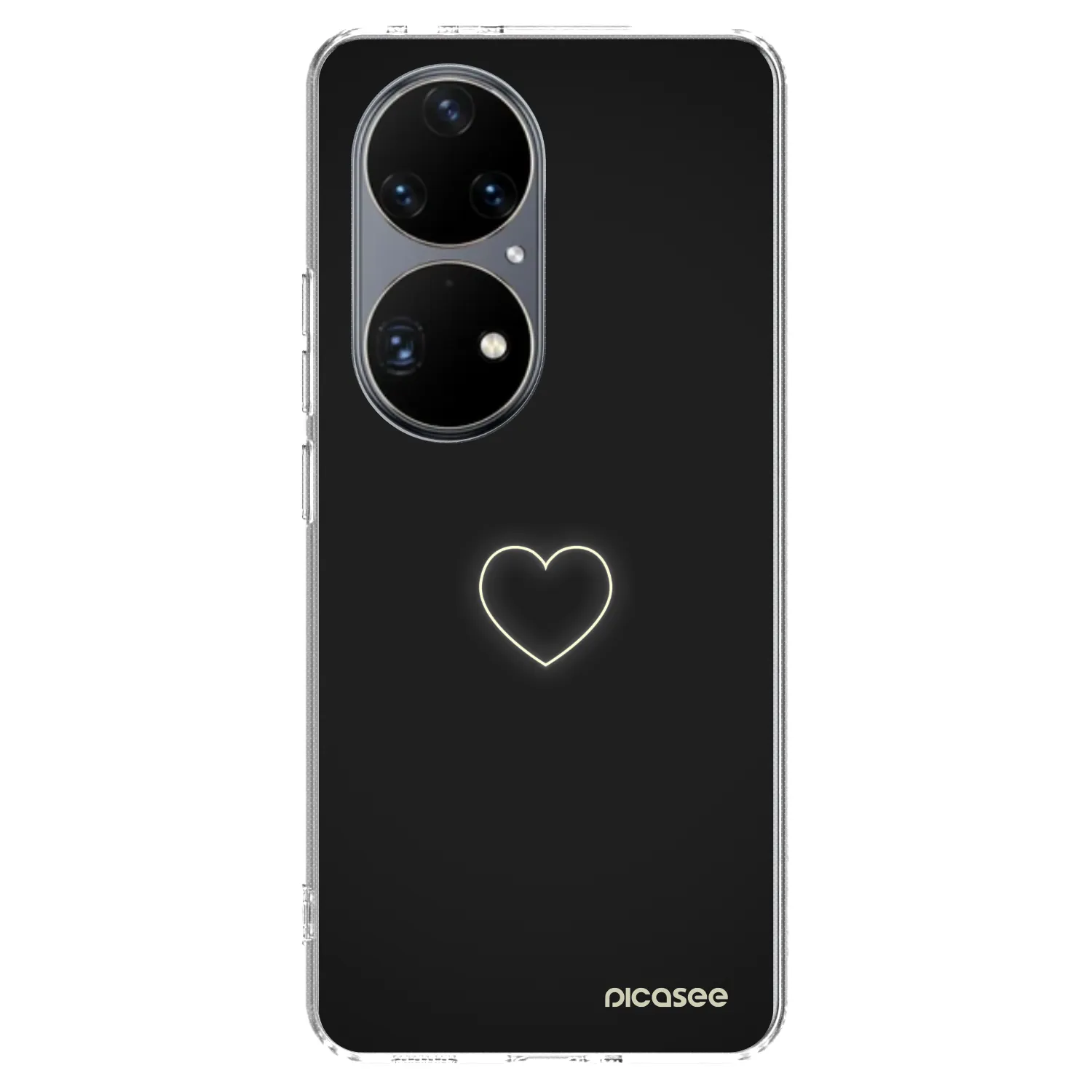 Picasee silikonowe przeźroczyste etui na Huawei P50 - Heart