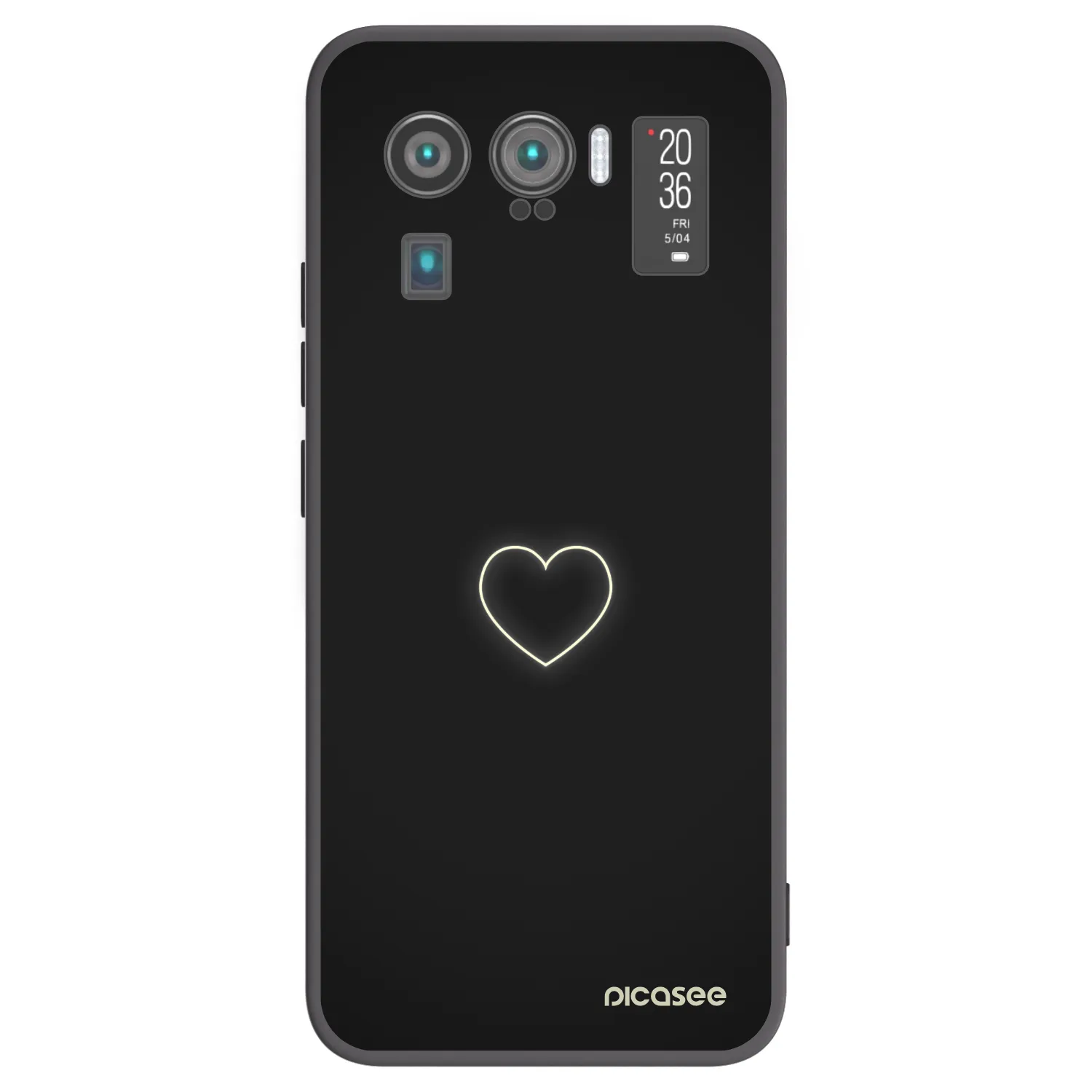Picasee silikonowe czarne etui na Xiaomi Mi 11 Ultra - Heart