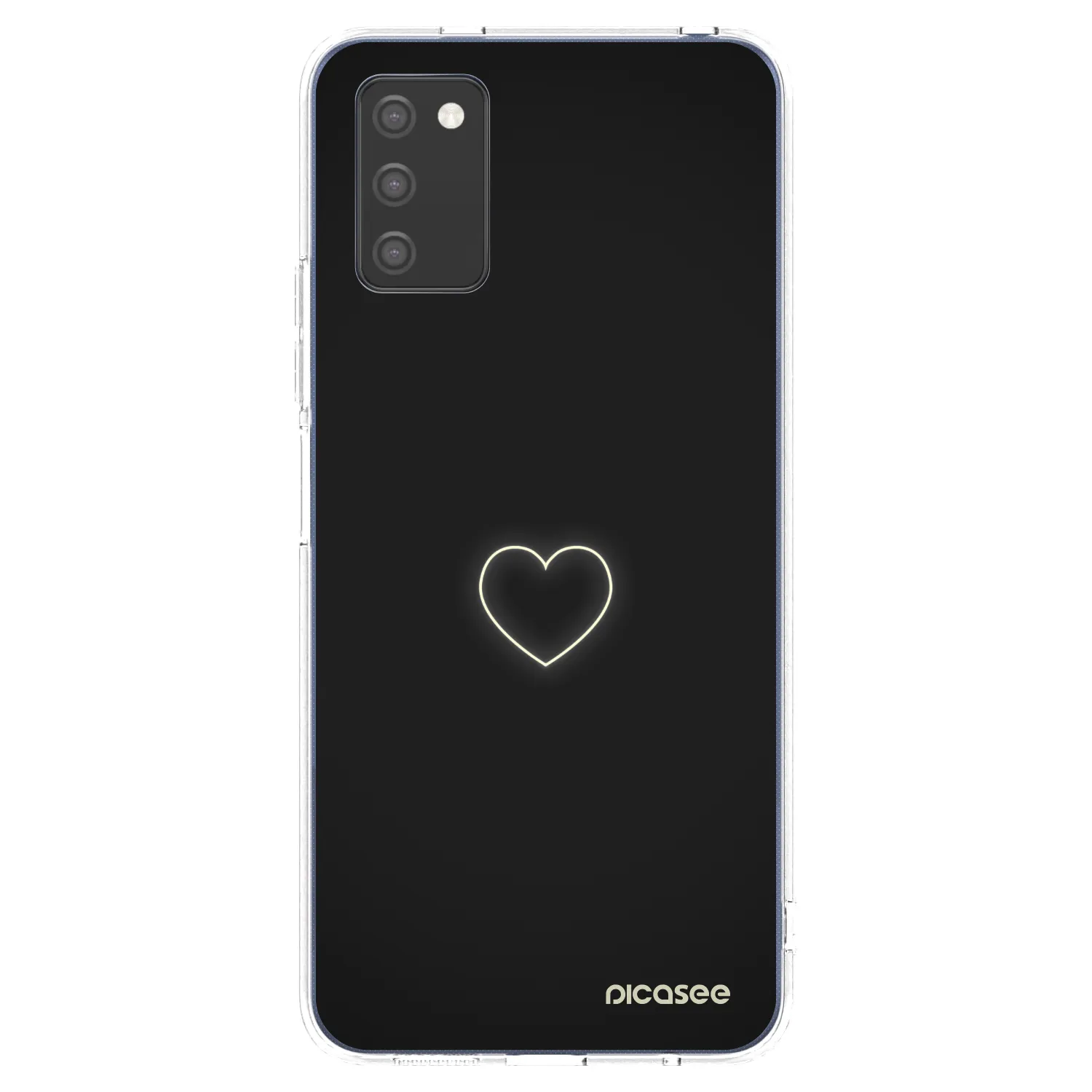 Picasee silikonowe przeźroczyste etui na Samsung Galaxy A02s A025G - Heart