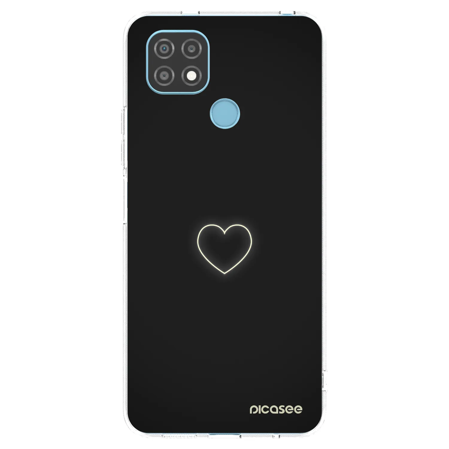 Picasee silikonowe przeźroczyste etui na Realme C21 - Heart