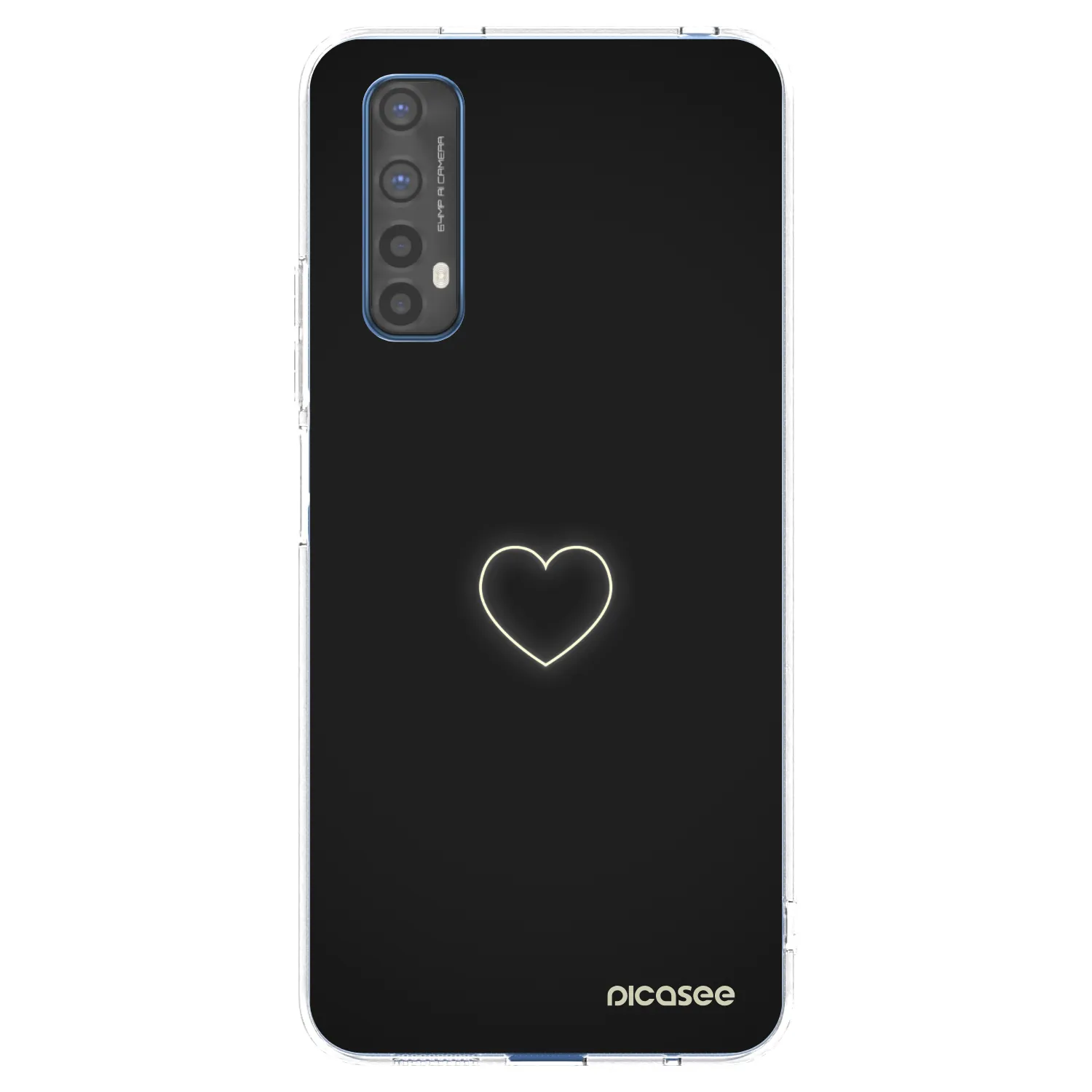 Picasee silikonowe przeźroczyste etui na Realme 7 - Heart