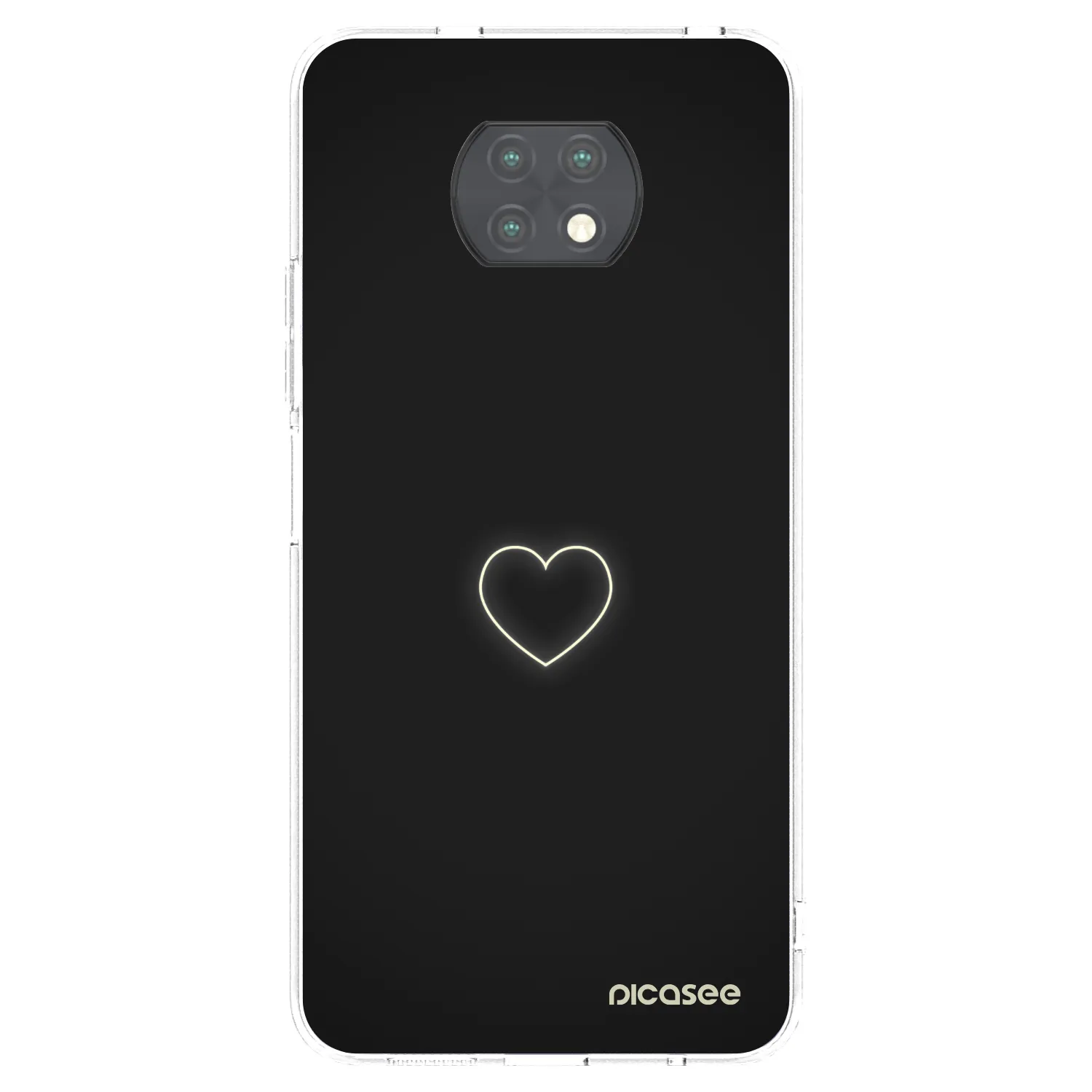 Picasee silikonowe przeźroczyste etui na Xiaomi Redmi Note 9T - Heart