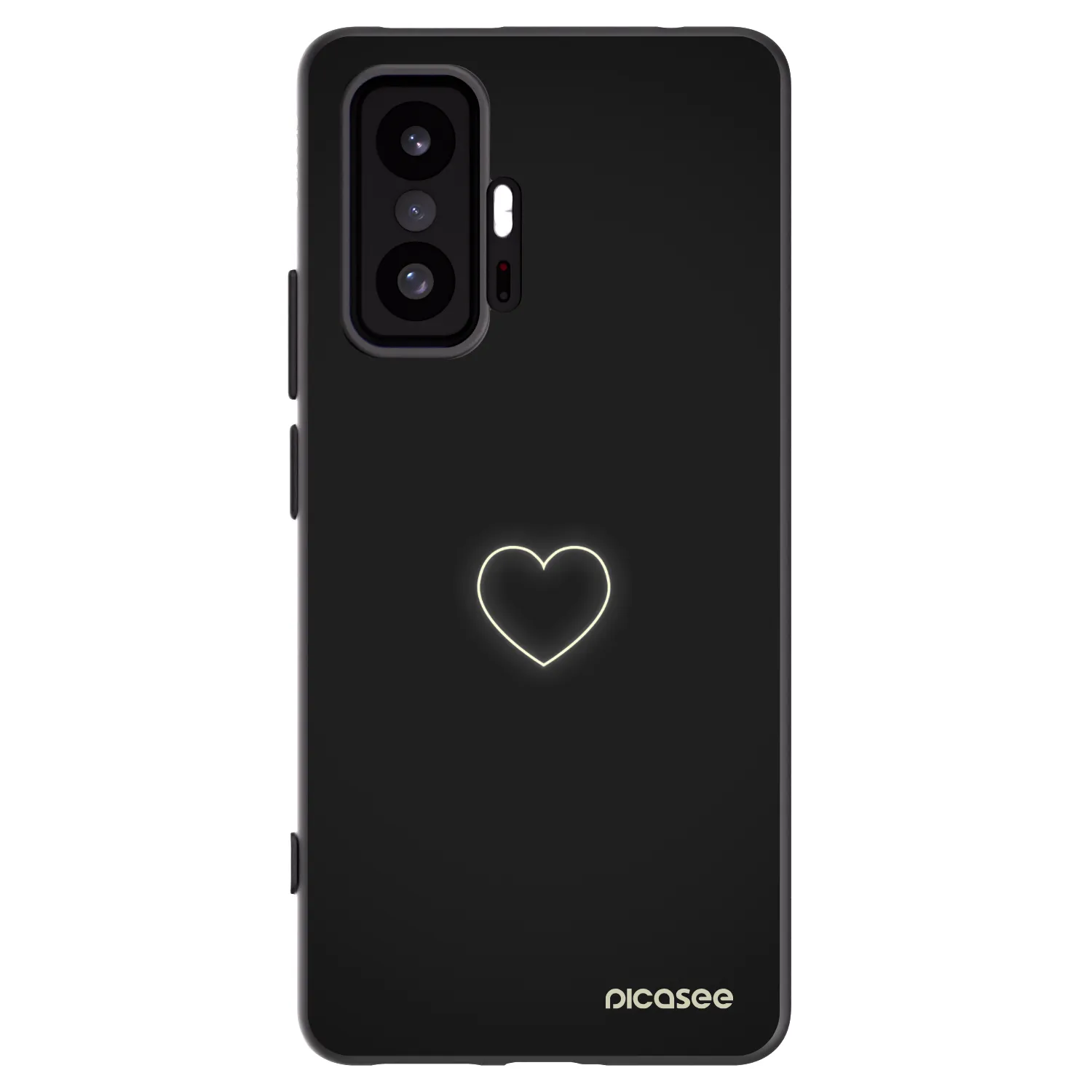 Picasee silikonowe czarne etui na Xiaomi 11T - Heart