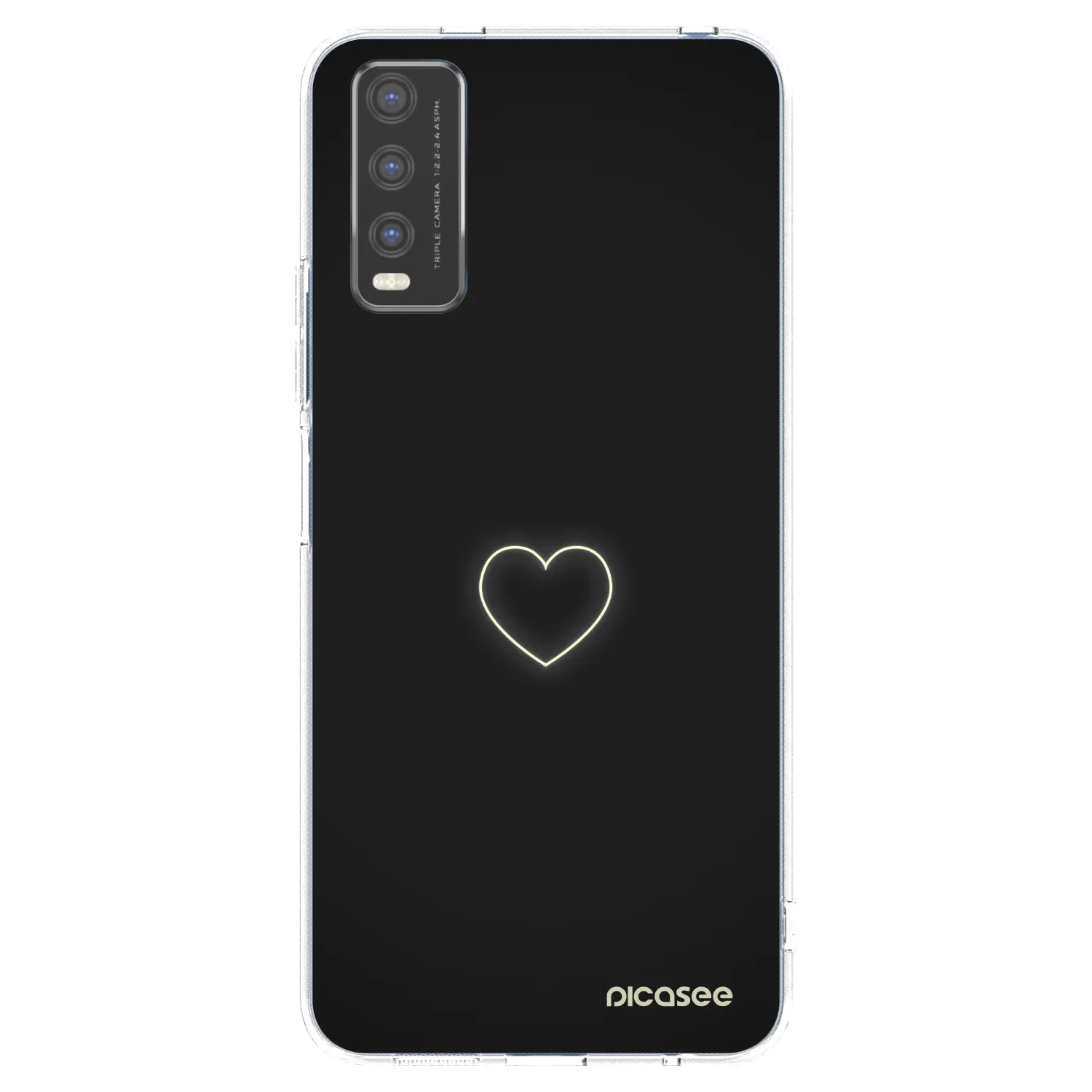 Picasee silikonowe przeźroczyste etui na Vivo Y20s - Heart