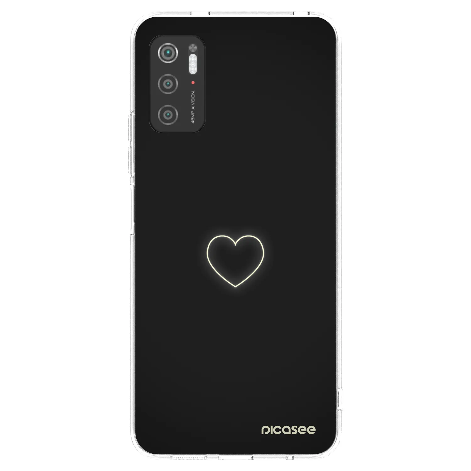 Picasee silikonowe przeźroczyste etui na Xiaomi Poco M3 Pro 5G - Heart