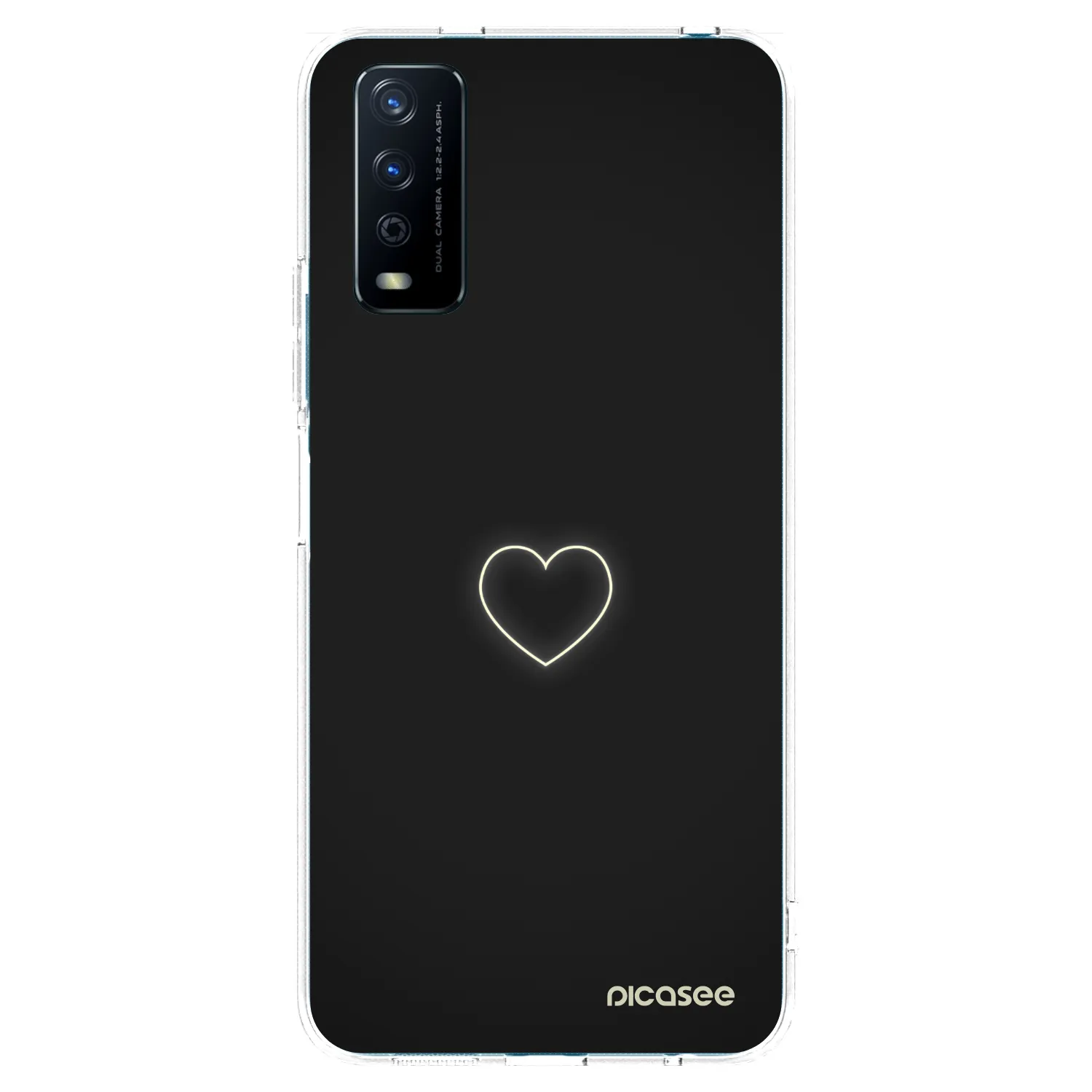 Picasee silikonowe przeźroczyste etui na Vivo Y11s - Heart
