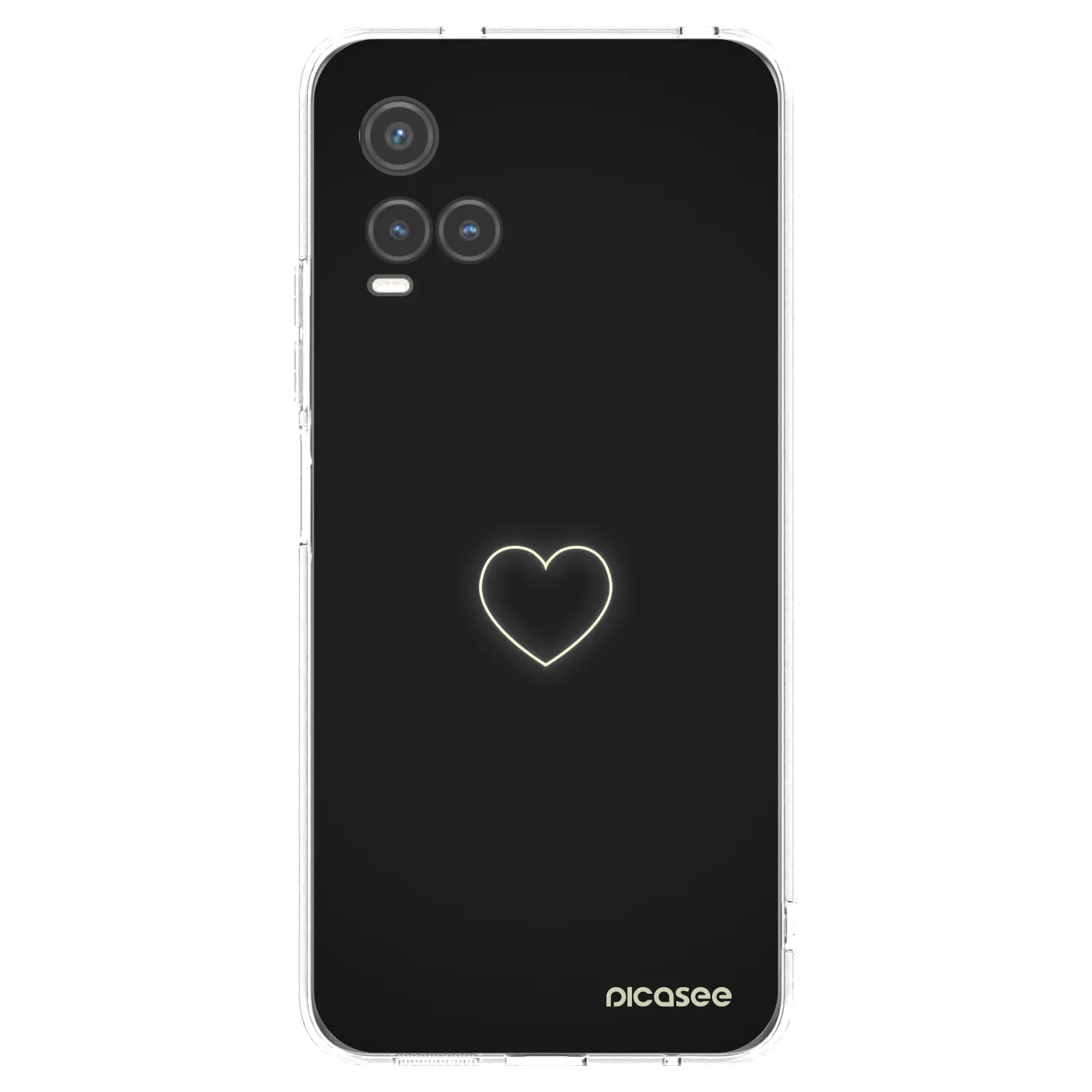 Picasee silikonowe przeźroczyste etui na Vivo Y33s - Heart