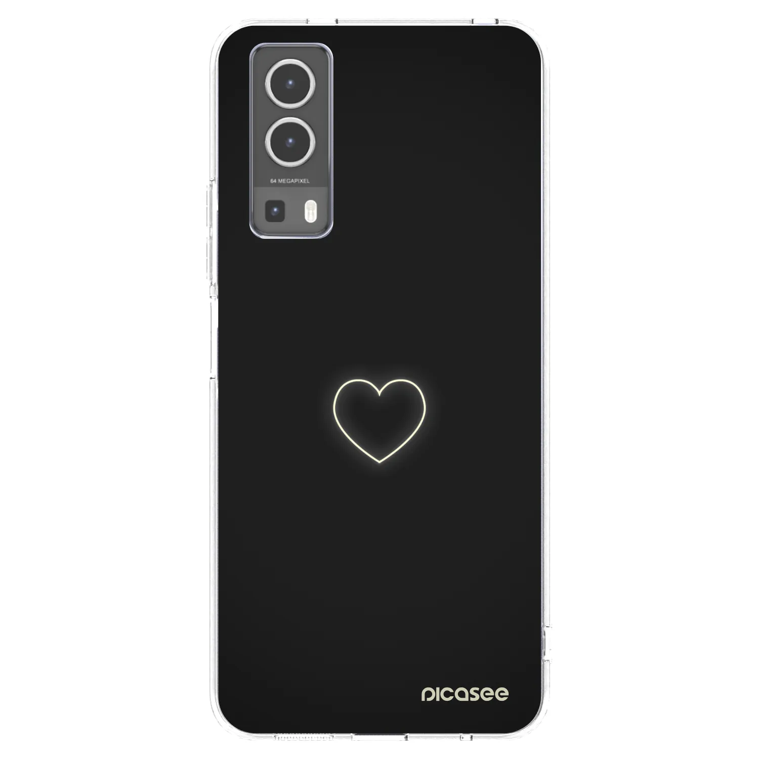 Picasee silikonowe przeźroczyste etui na Vivo Y72 5G - Heart