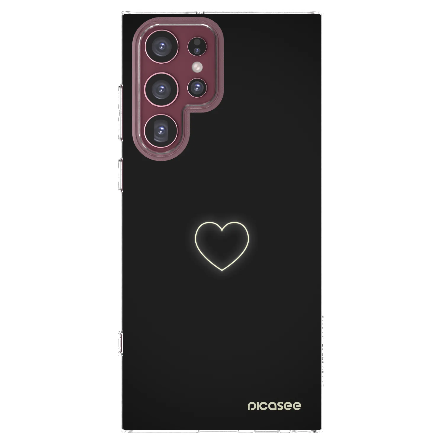 Picasee silikonowe przeźroczyste etui na Samsung Galaxy S22 Ultra 5G - Heart