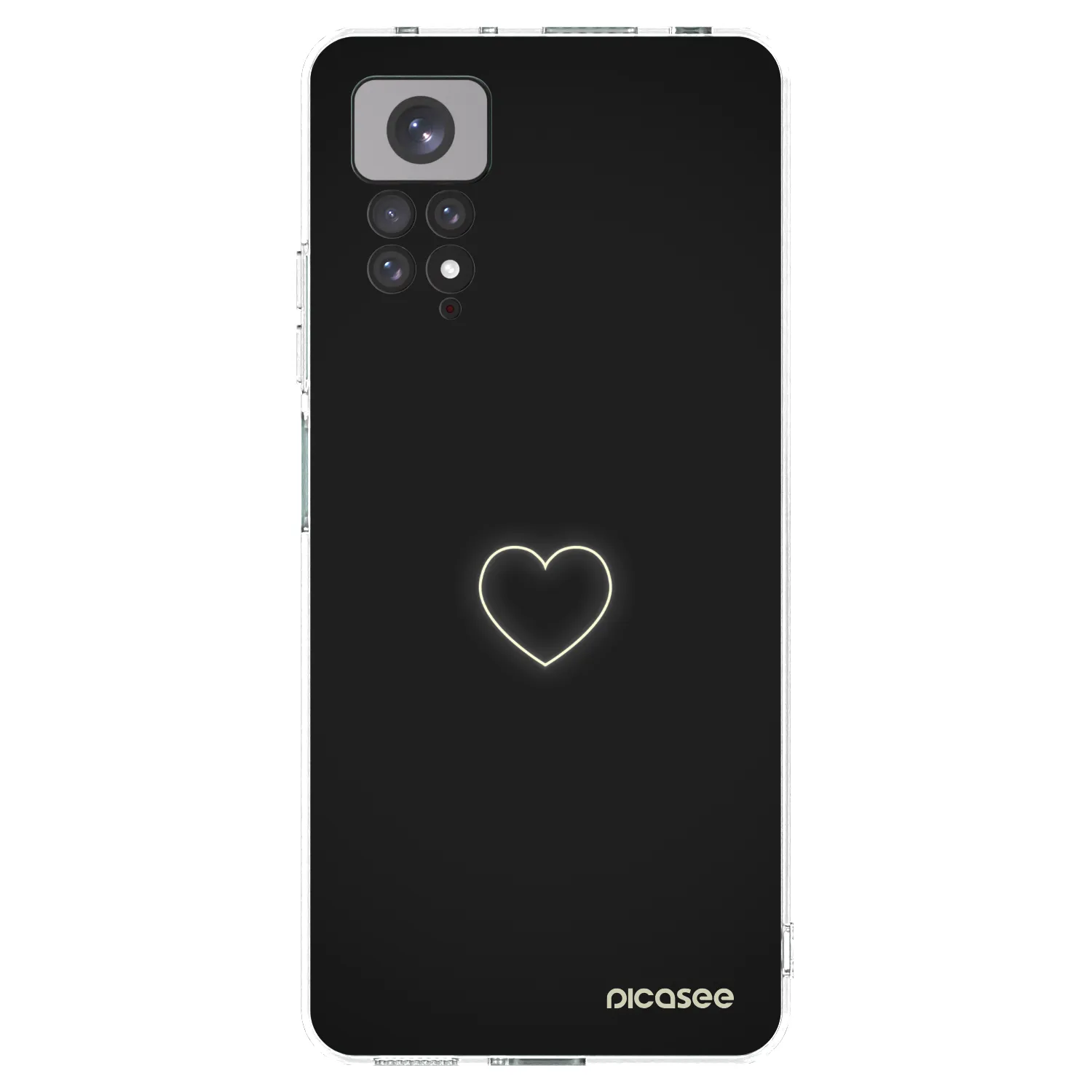 Picasee silikonowe przeźroczyste etui na Xiaomi Redmi Note 11S 4G - Heart