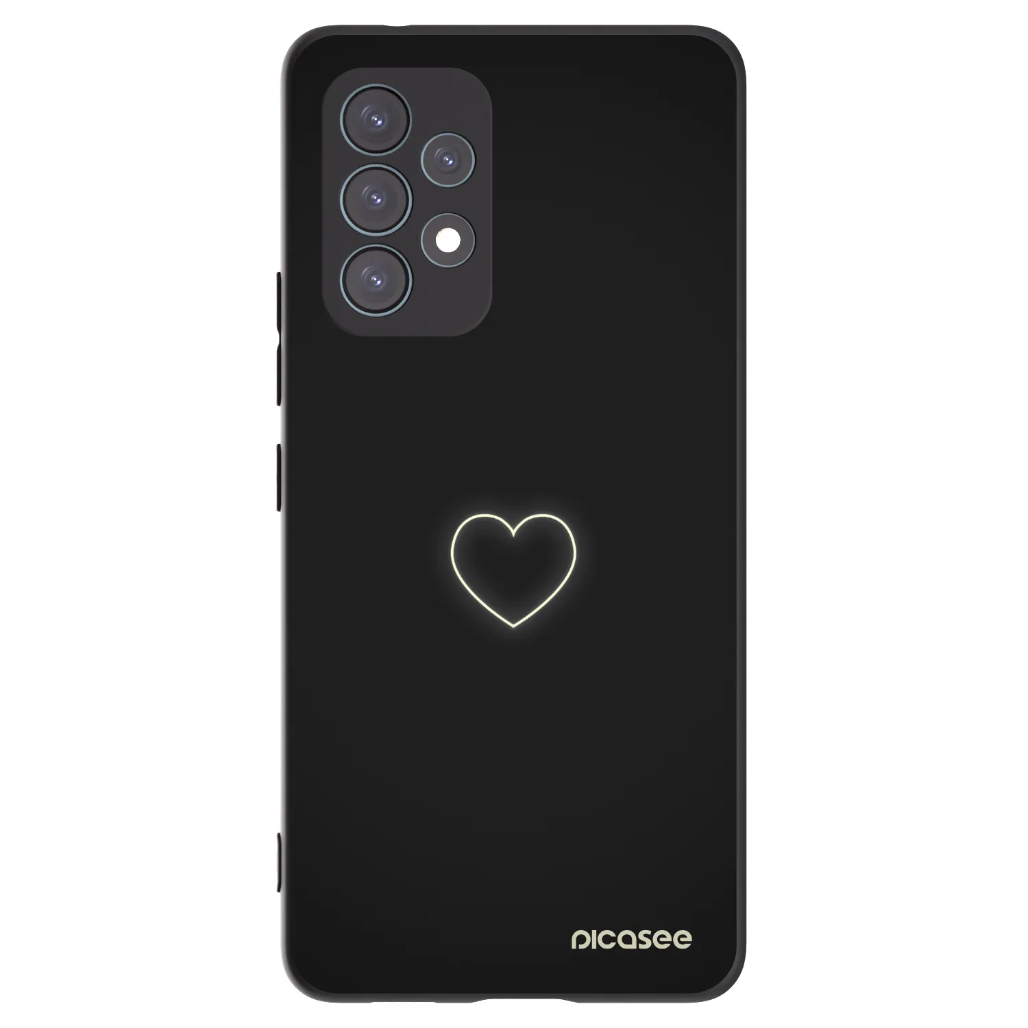 Picasee silikonowe czarne etui na Samsung Galaxy A53 5G A536 - Heart