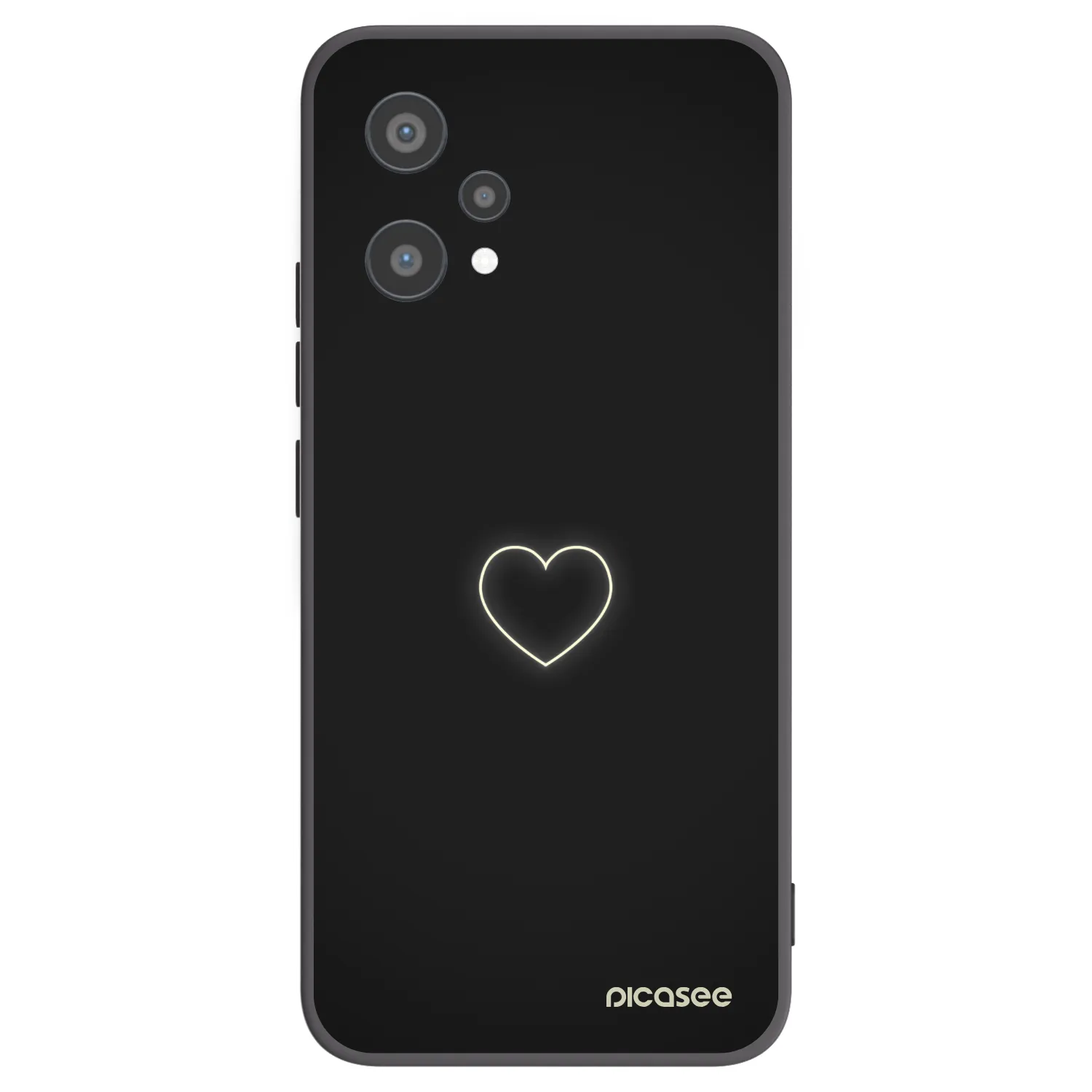 Picasee silikonowe czarne etui na Realme 9 Pro 5G - Heart