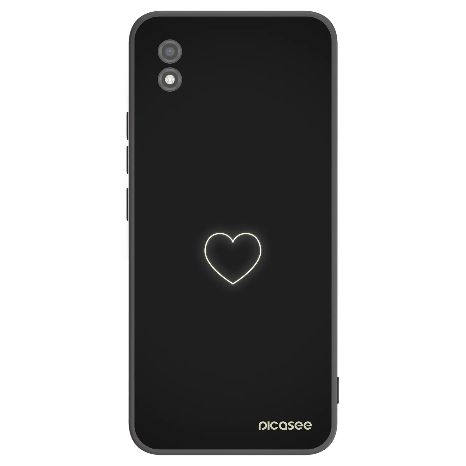 Picasee silikonowe czarne etui na Realme C11 (2021) - Heart
