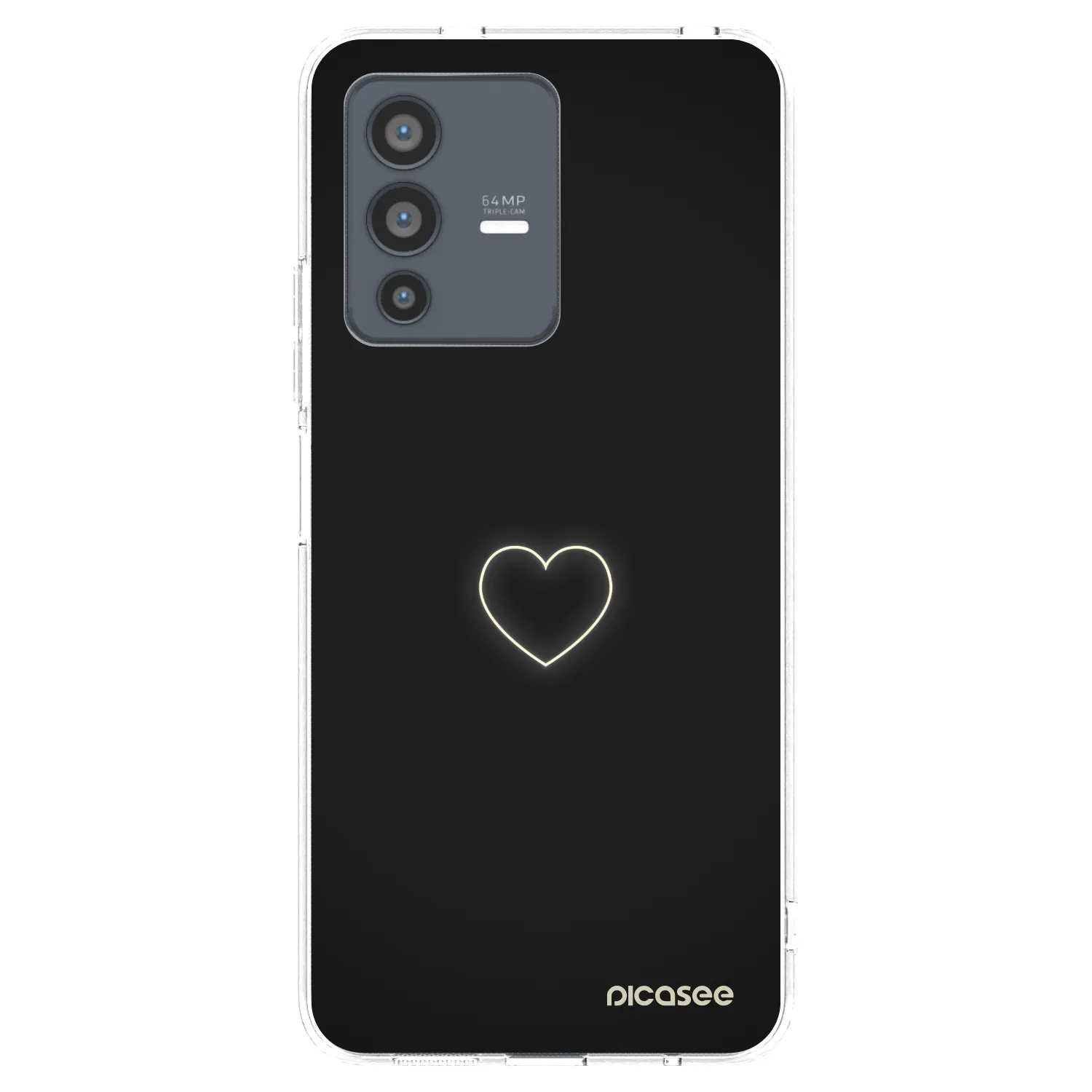 Picasee silikonowe przeźroczyste etui na Vivo V23 5G - Heart