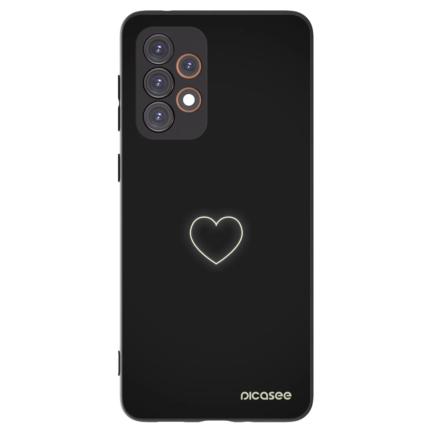 Picasee silikonowe czarne etui na Samsung Galaxy A33 5G A336 - Heart