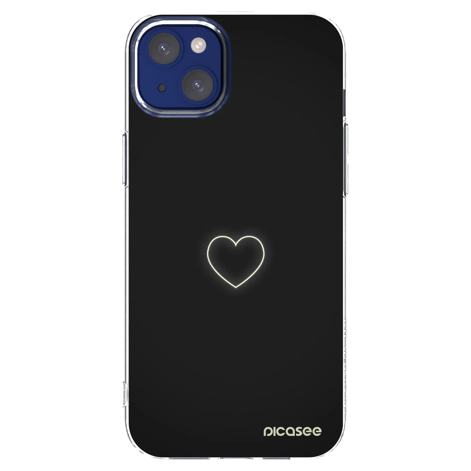 Picasee silikonowe przeźroczyste etui na Apple iPhone 14 Plus - Heart