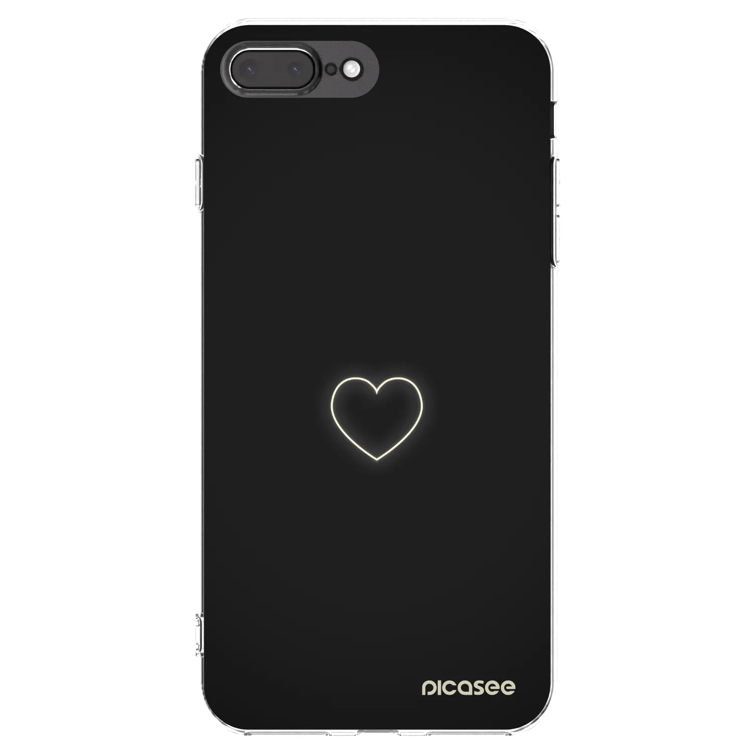 Picasee silikonowe przeźroczyste etui na Apple iPhone 8 Plus - Heart