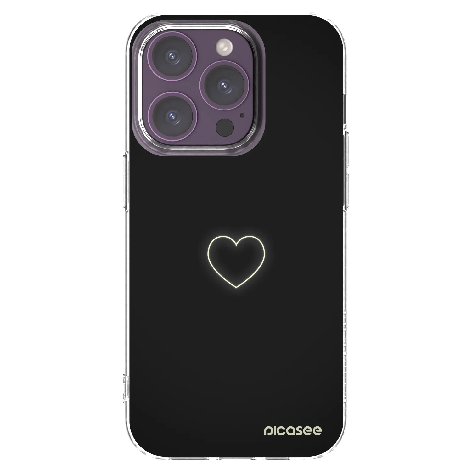 Picasee silikonowe przeźroczyste etui na Apple iPhone 14 Pro - Heart