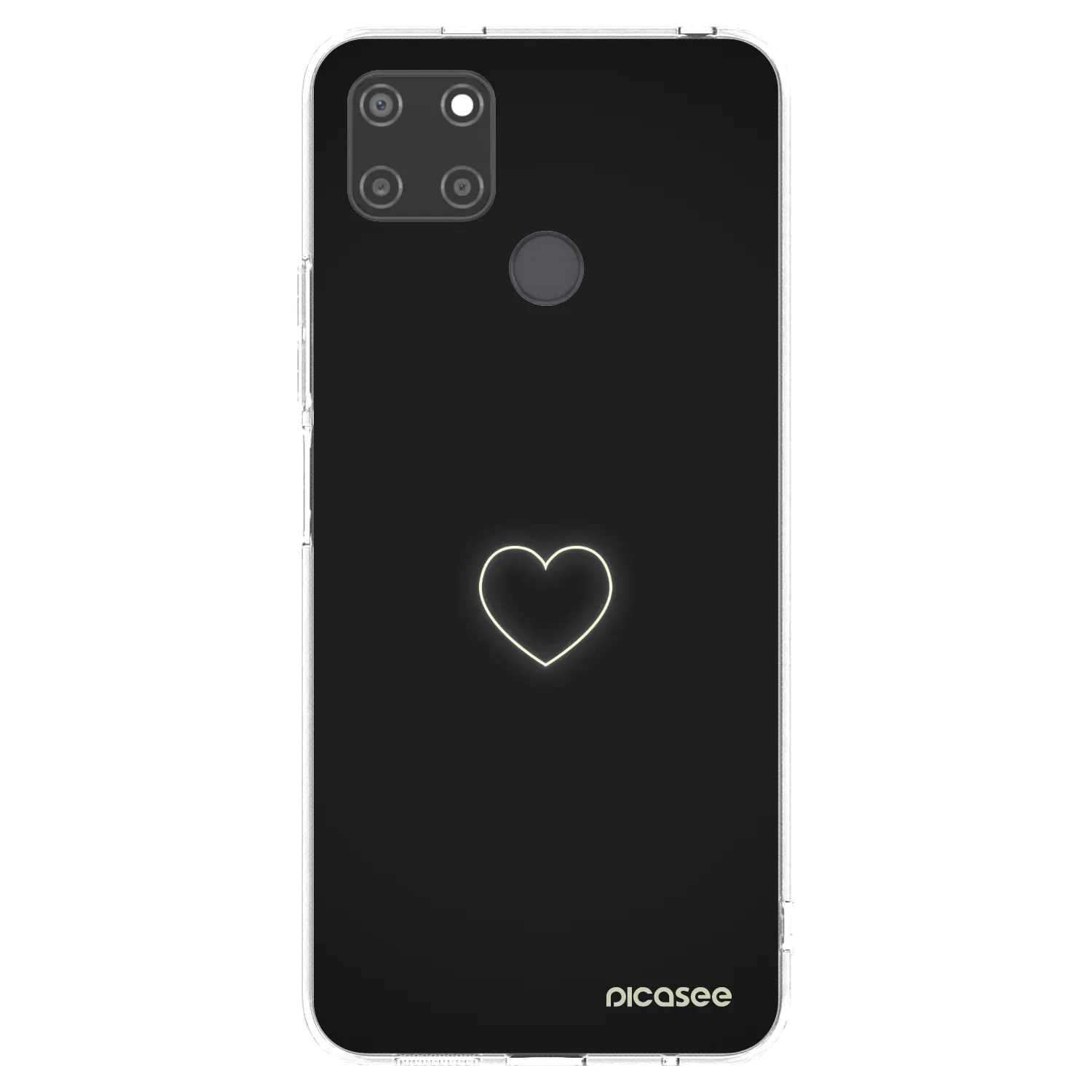 Picasee silikonowe przeźroczyste etui na Realme C21Y - Heart