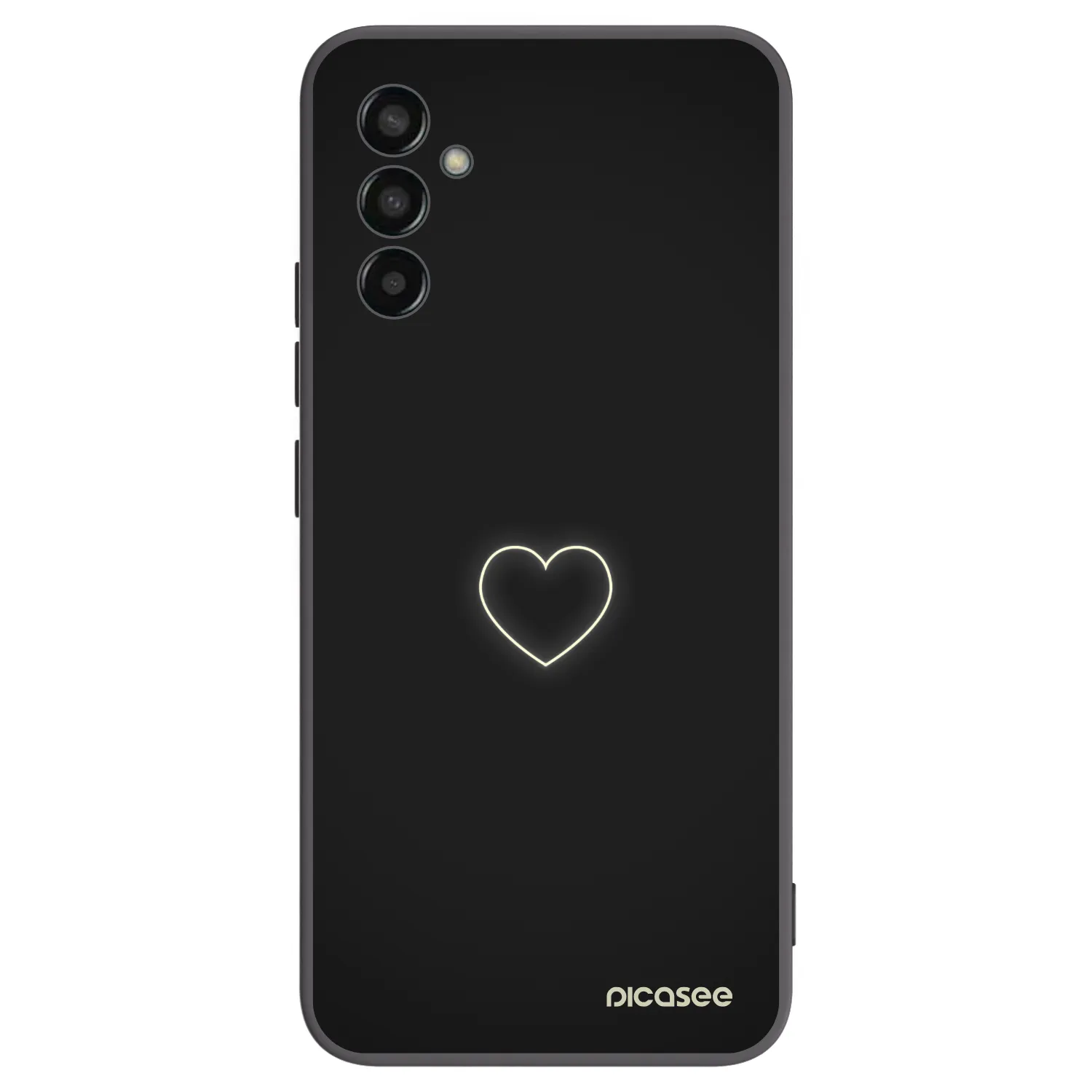 Picasee silikonowe czarne etui na Samsung Galaxy M13 M135F - Heart