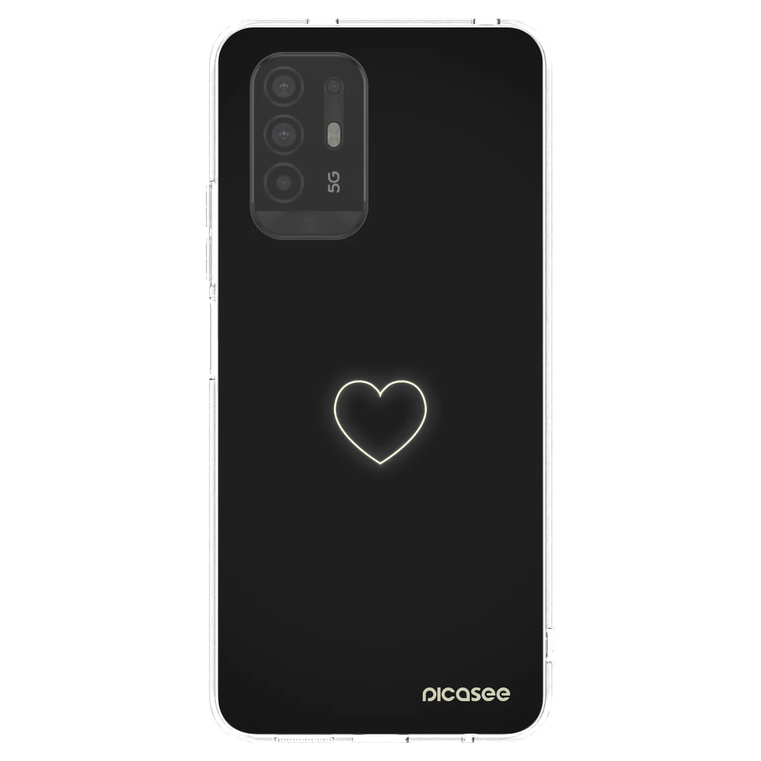 Picasee silikonowe przeźroczyste etui na OPPO A94 5G - Heart