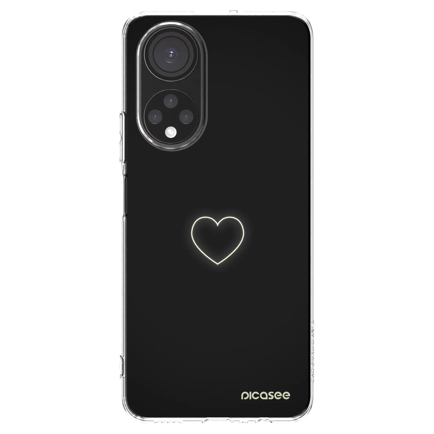 Picasee silikonowe przeźroczyste etui na Honor X7 - Heart