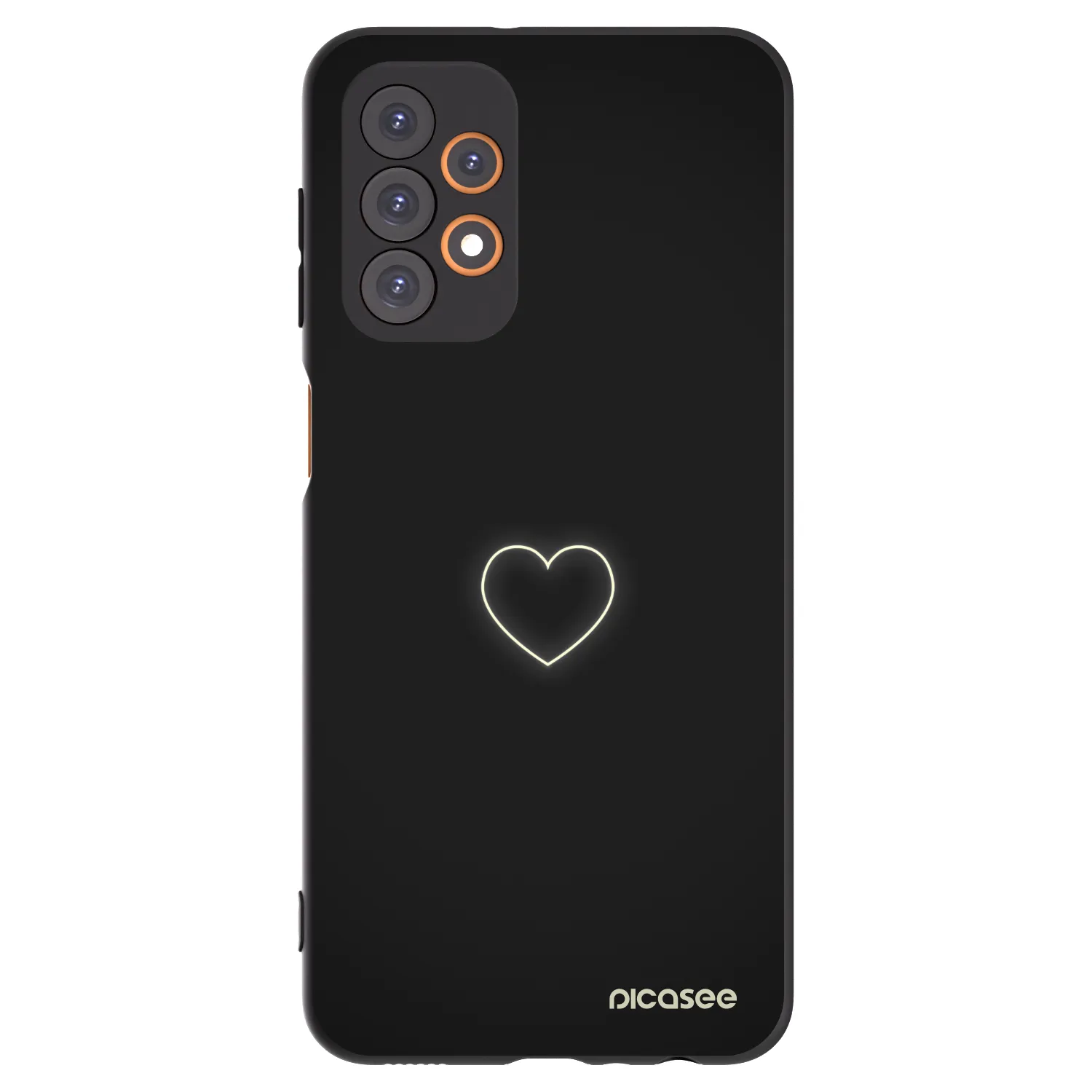 Picasee silikonowe czarne etui na Samsung Galaxy A23 A236B 5G - Heart