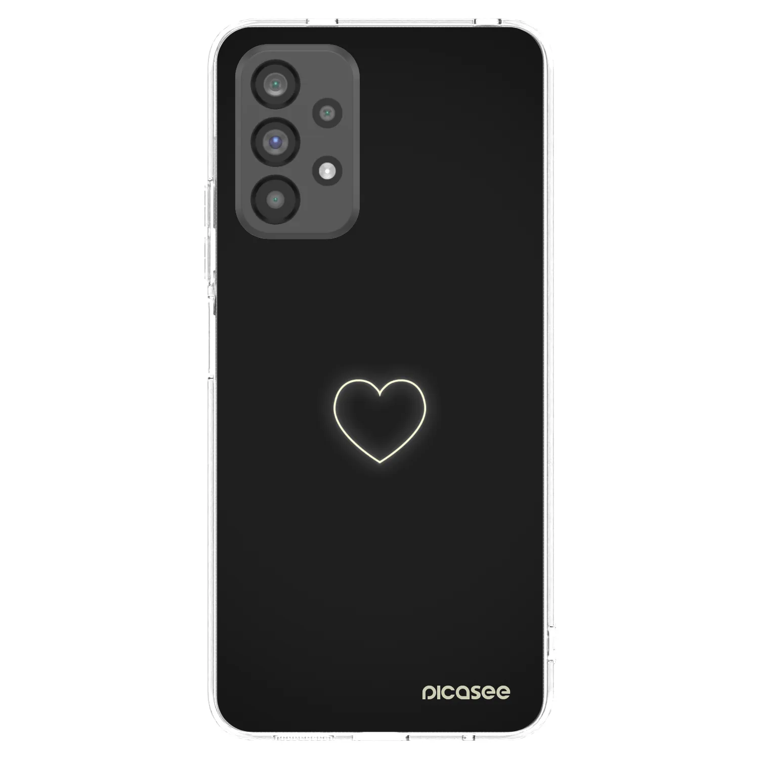 Picasee silikonowe przeźroczyste etui na Samsung Galaxy A73 5G - Heart