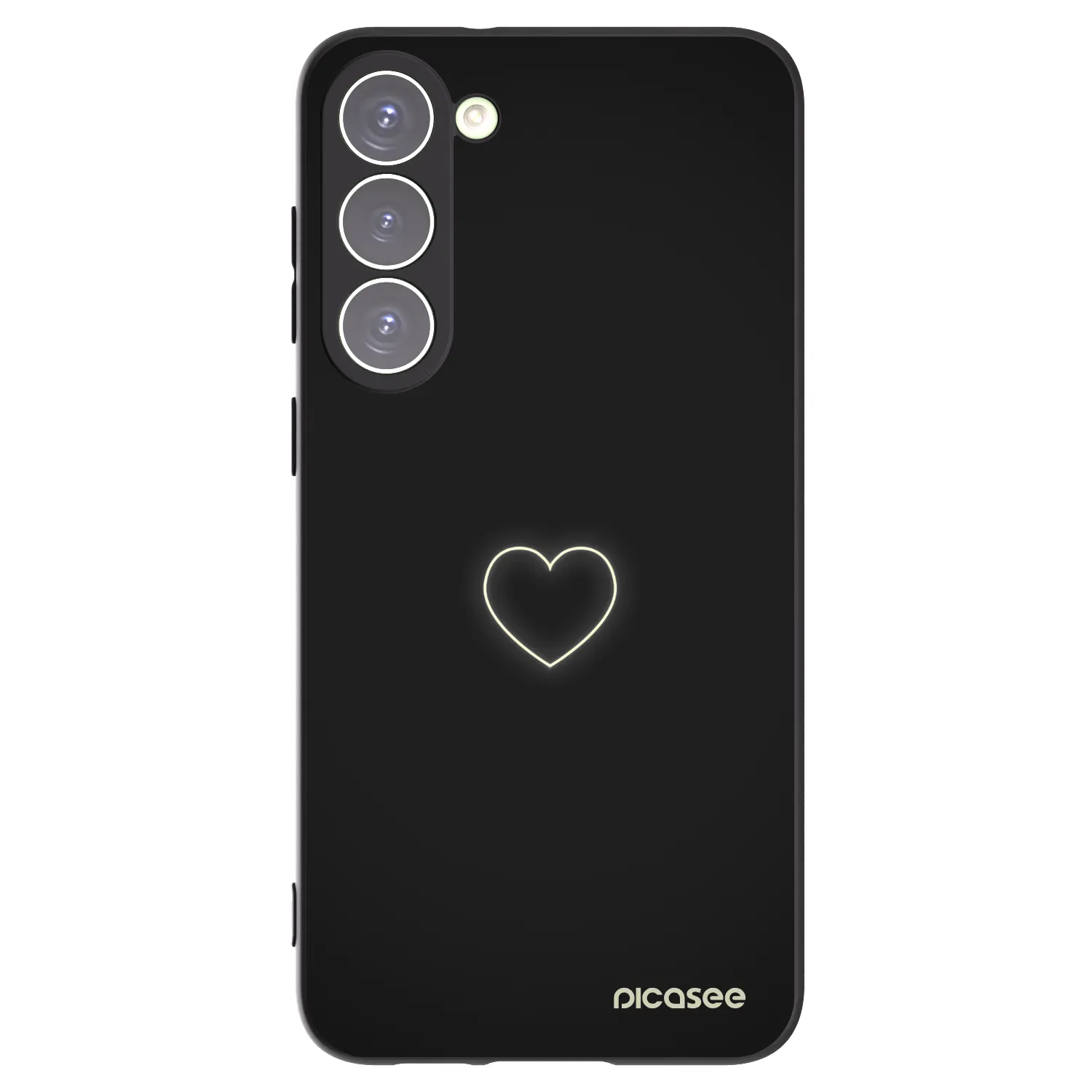 Picasee silikonowe czarne etui na Samsung Galaxy S23+ 5G - Heart