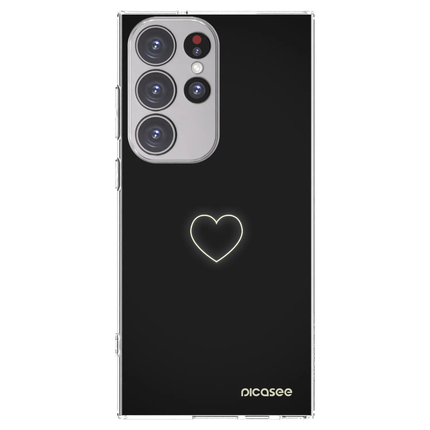 Picasee silikonowe przeźroczyste etui na Samsung Galaxy S23 Ultra 5G - Heart