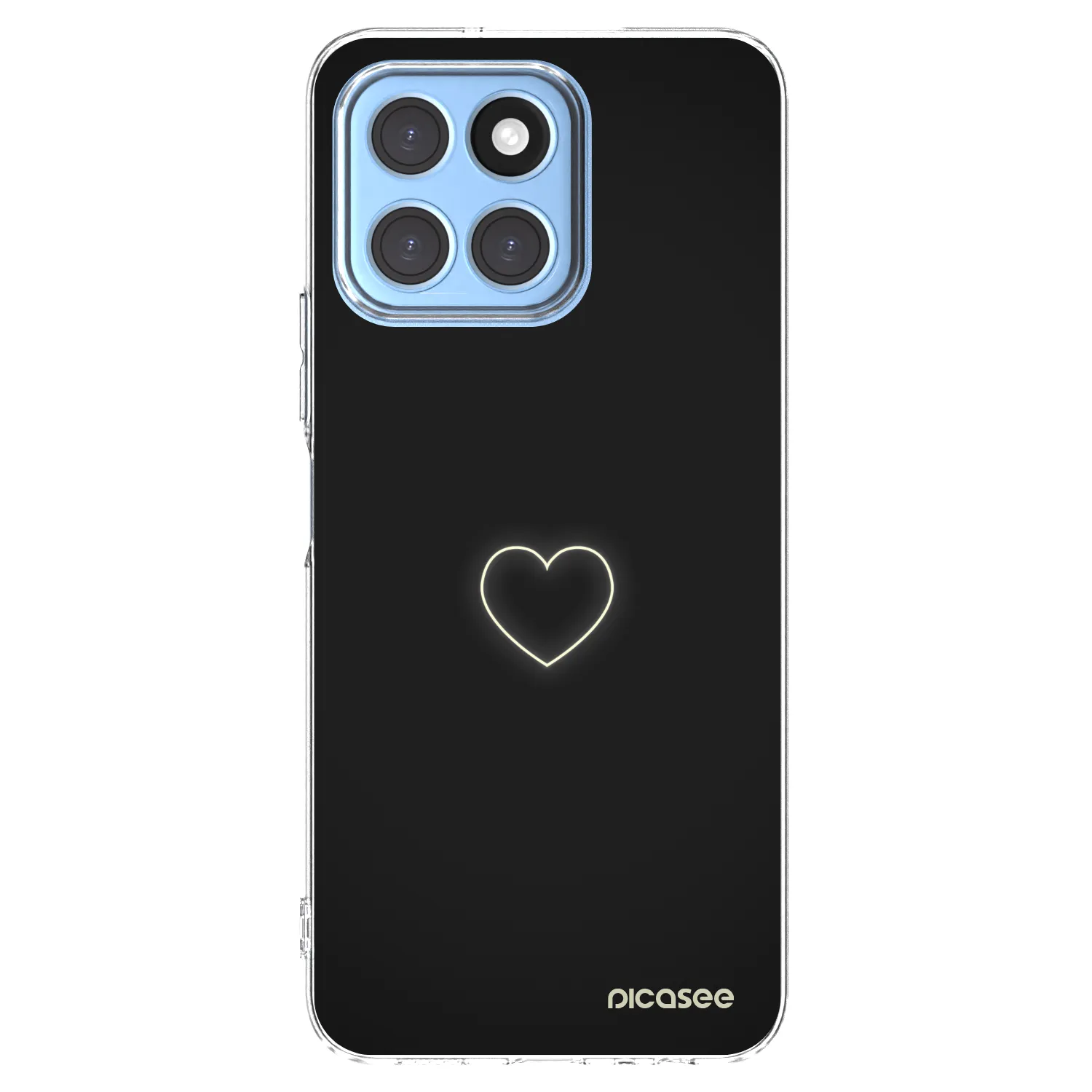 Picasee silikonowe przeźroczyste etui na Honor X8 5G - Heart