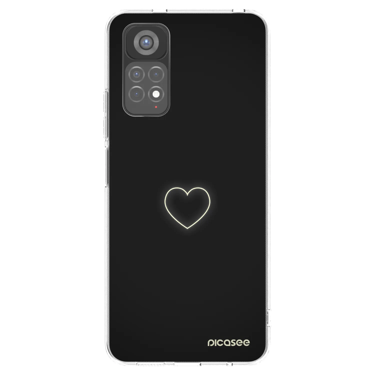 Picasee silikonowe przeźroczyste etui na Xiaomi Redmi Note 11S 5G - Heart