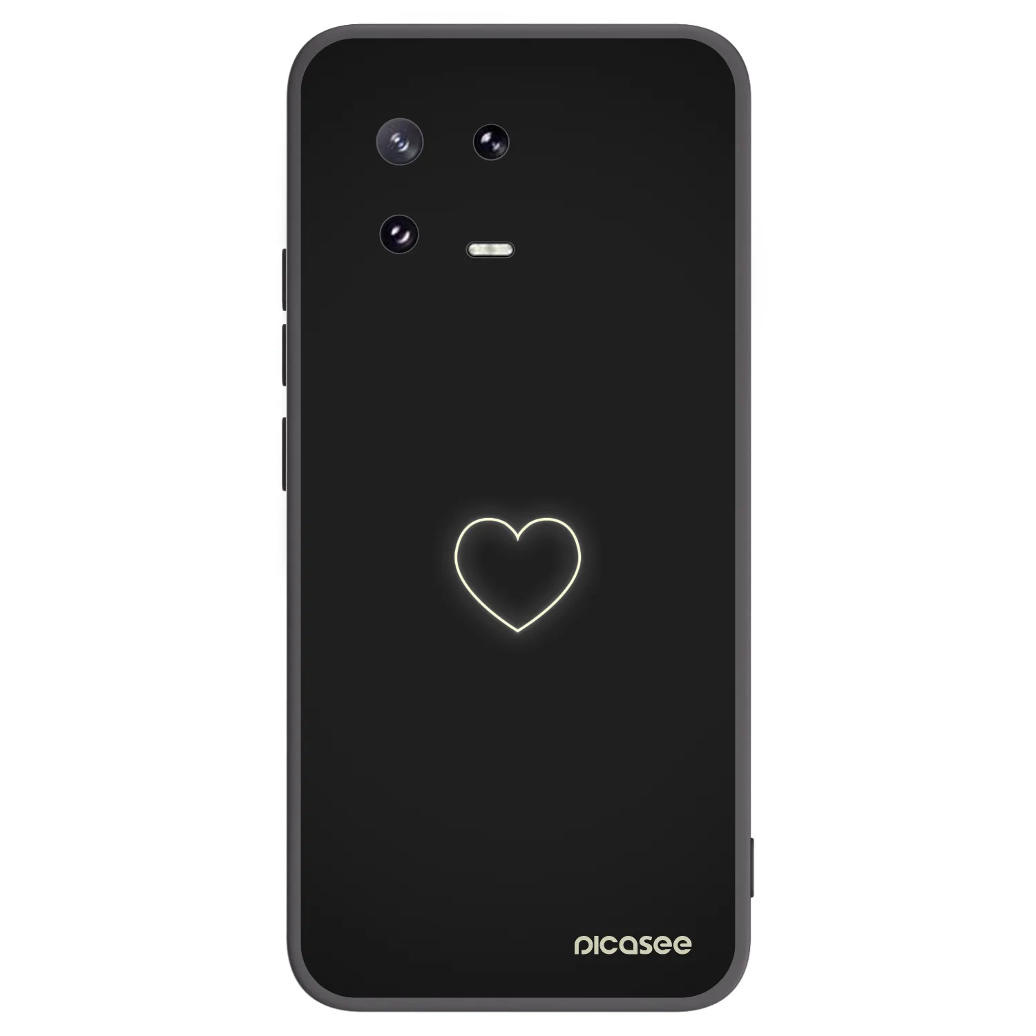 Picasee silikonowe czarne etui na Xiaomi 13 Pro - Heart