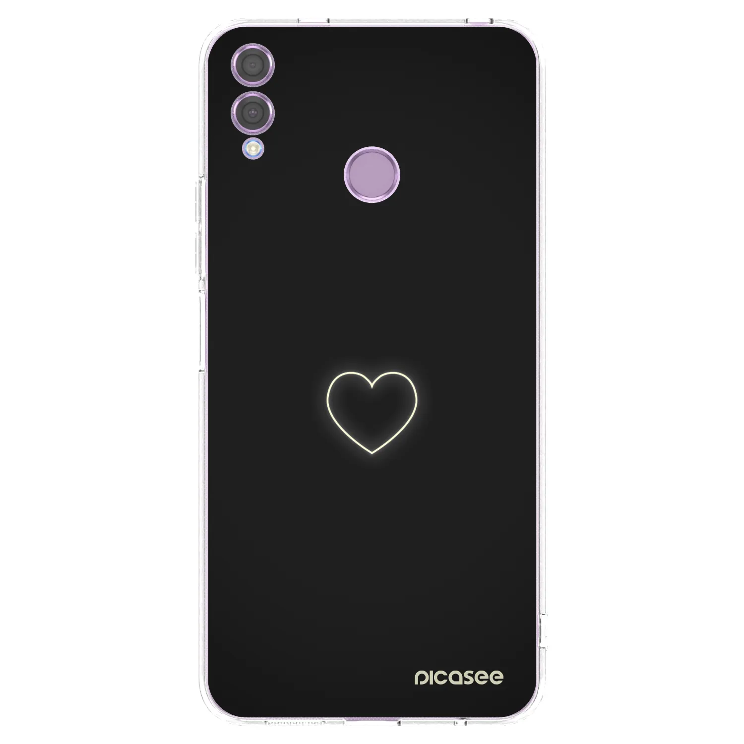 Picasee silikonowe przeźroczyste etui na Honor 8X - Heart