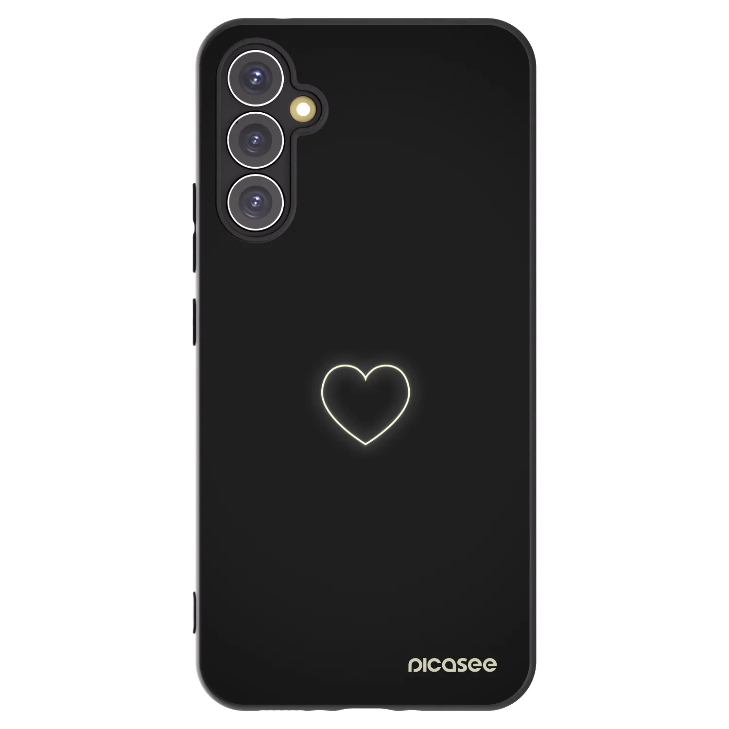 Picasee silikonowe czarne etui na Samsung Galaxy A34 5G A346B - Heart
