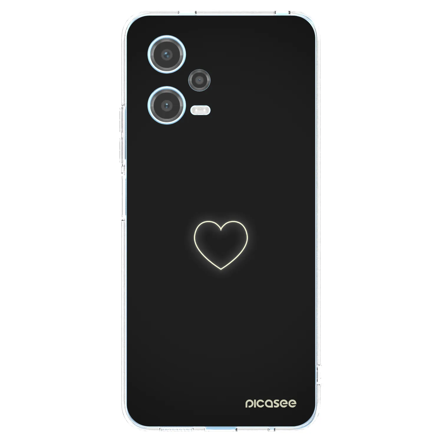 Picasee silikonowe przeźroczyste etui na Xiaomi Redmi Note 12 5G - Heart