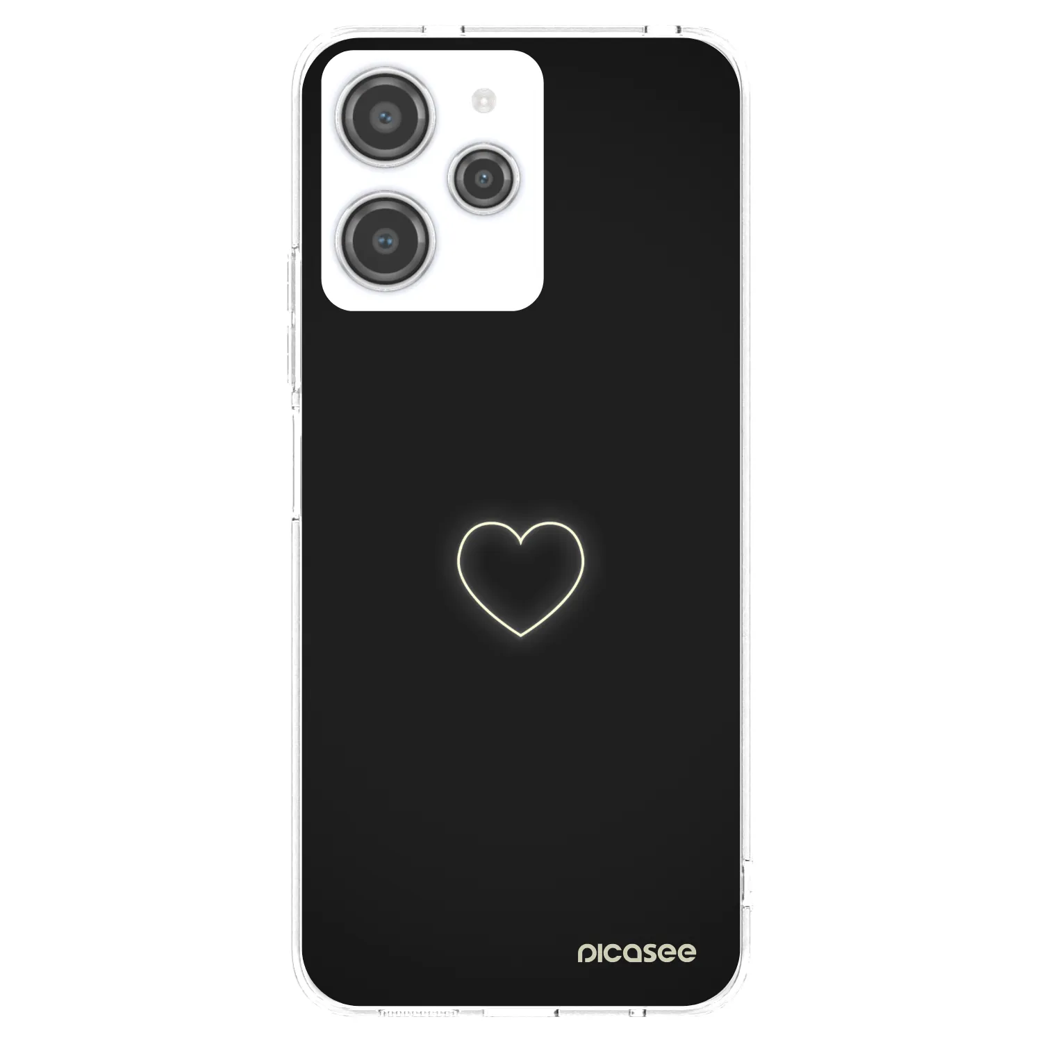 Picasee silikonowe przeźroczyste etui na Xiaomi Redmi 12 4G - Heart