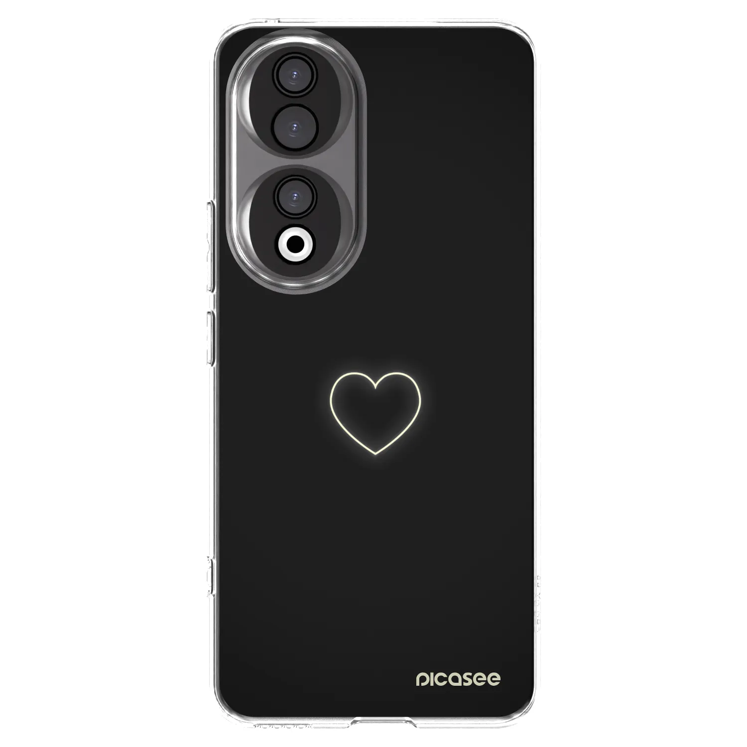 Picasee silikonowe przeźroczyste etui na Honor 90 5G - Heart
