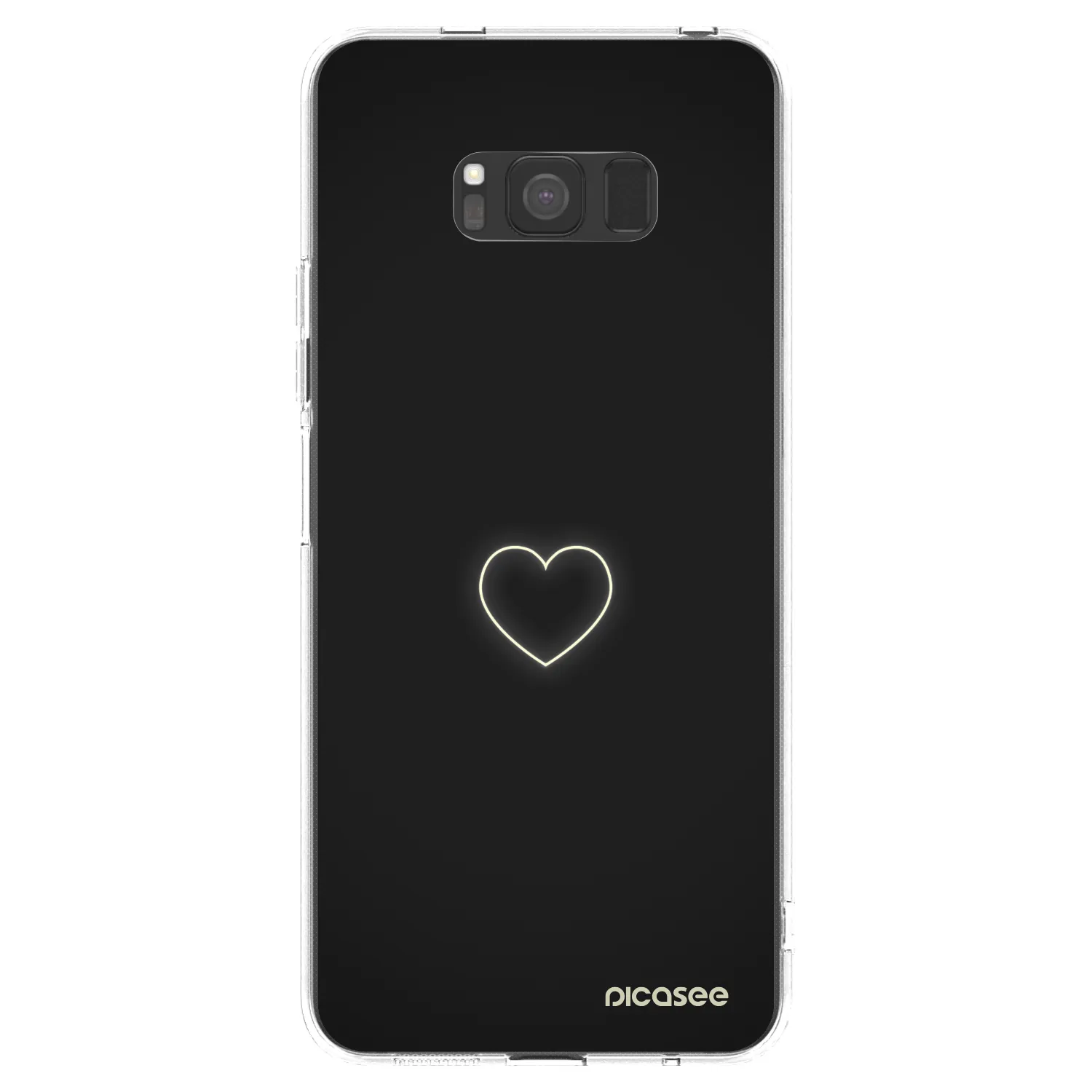 Picasee silikonowe przeźroczyste etui na Samsung Galaxy S8 G950F - Heart