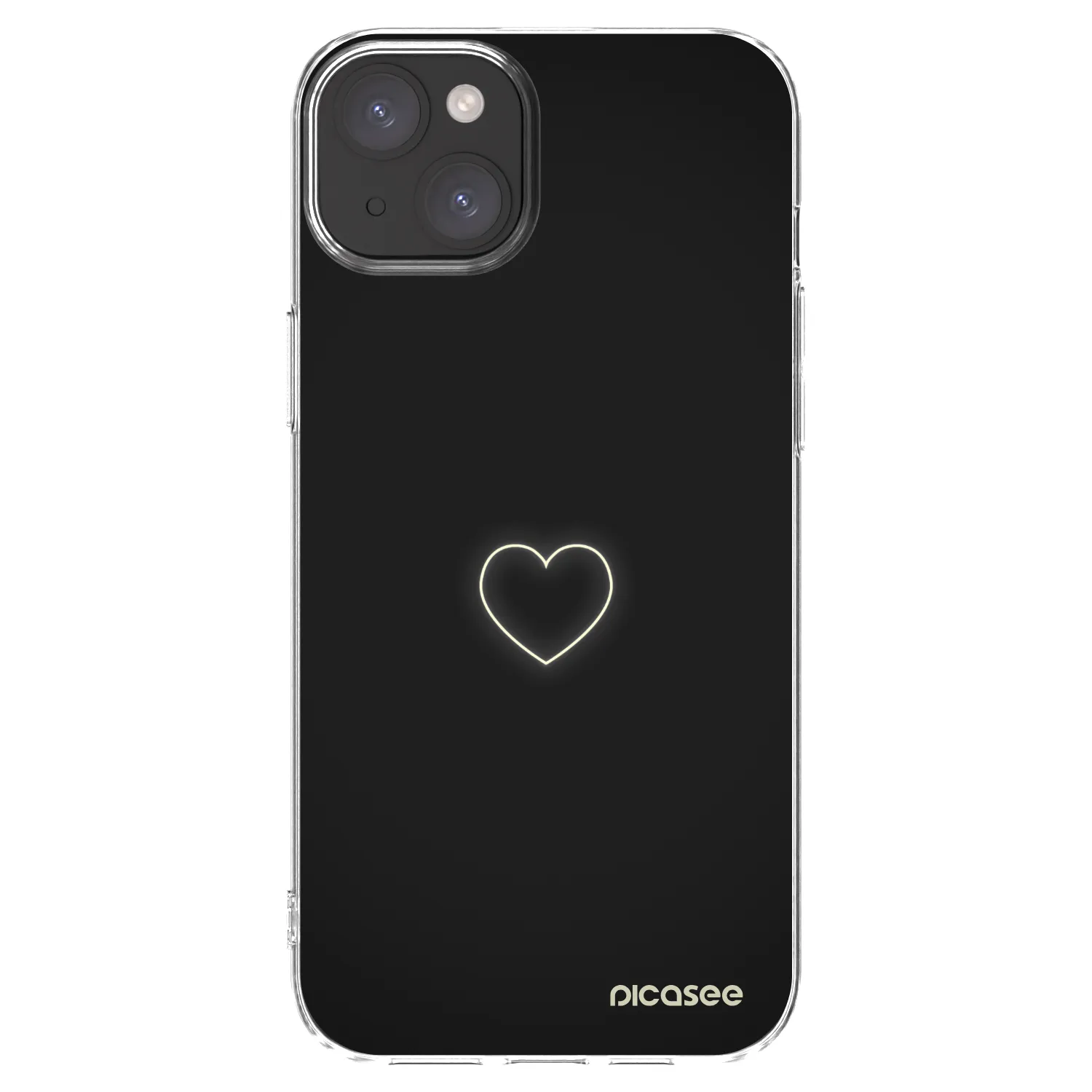 Picasee silikonowe przeźroczyste etui na Apple iPhone 15 Plus - Heart
