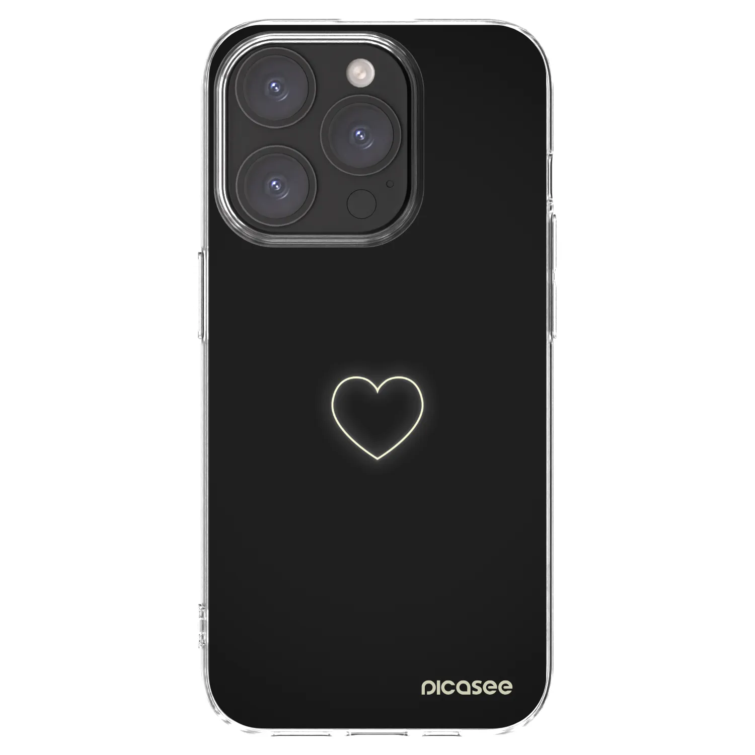 Picasee silikonowe przeźroczyste etui na Apple iPhone 15 Pro - Heart