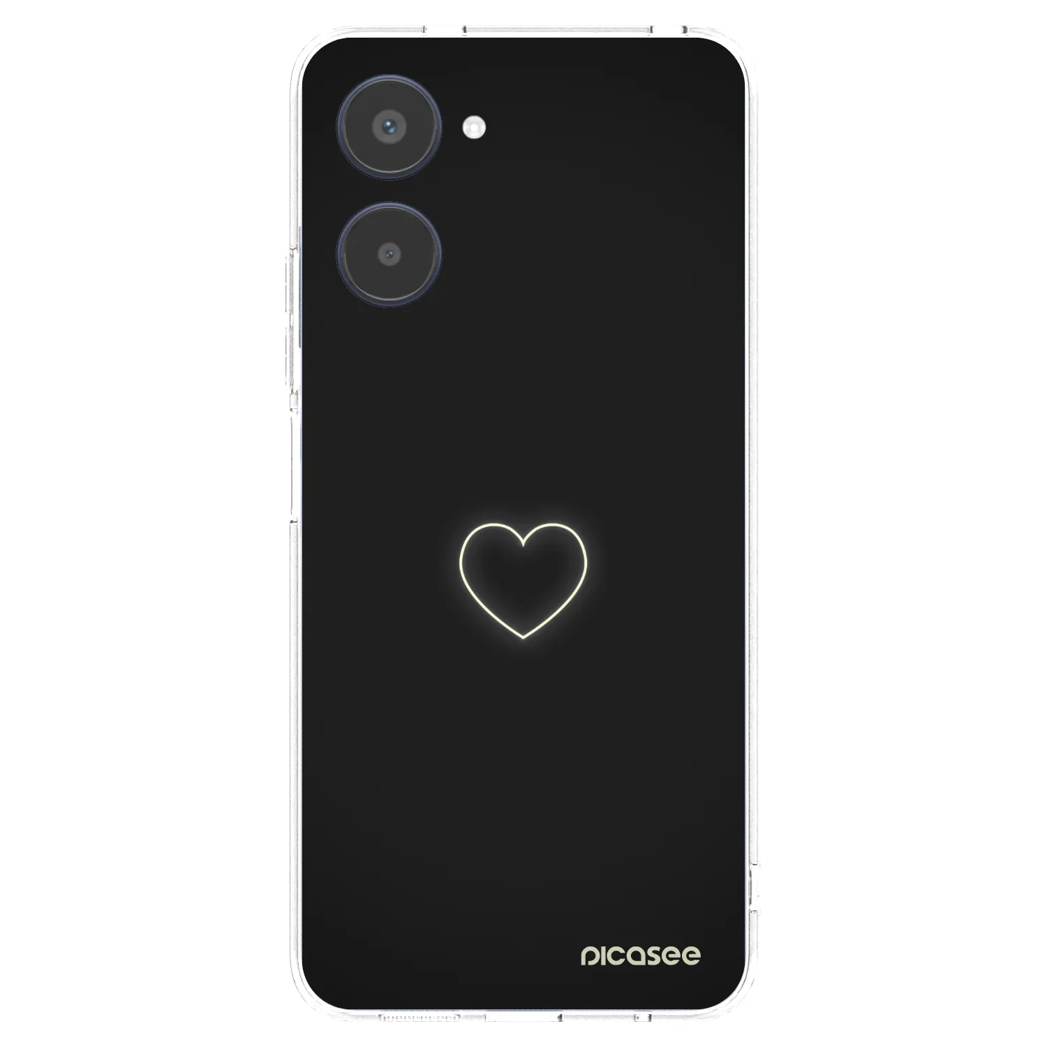 Picasee silikonowe przeźroczyste etui na Realme 10 4G - Heart