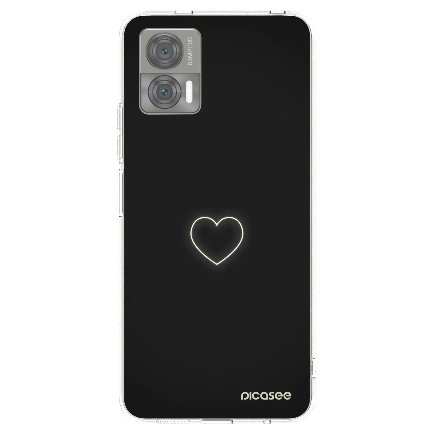 Picasee silikonowe przeźroczyste etui na Motorola Edge 30 Neo - Heart